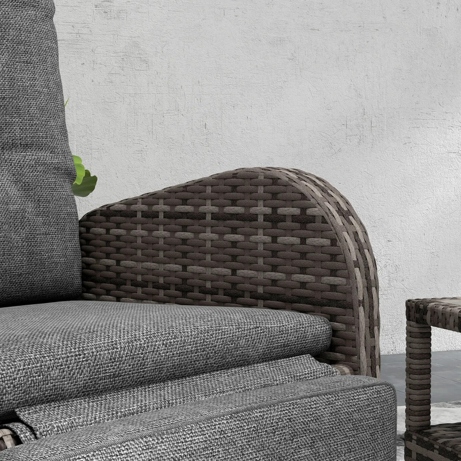 2 Seater Rattan Wicker Lounge Sofa Set with Cushion for Patio Yard Porch Outdoor - Home and Garden Furniture Shop - rustic - furniture