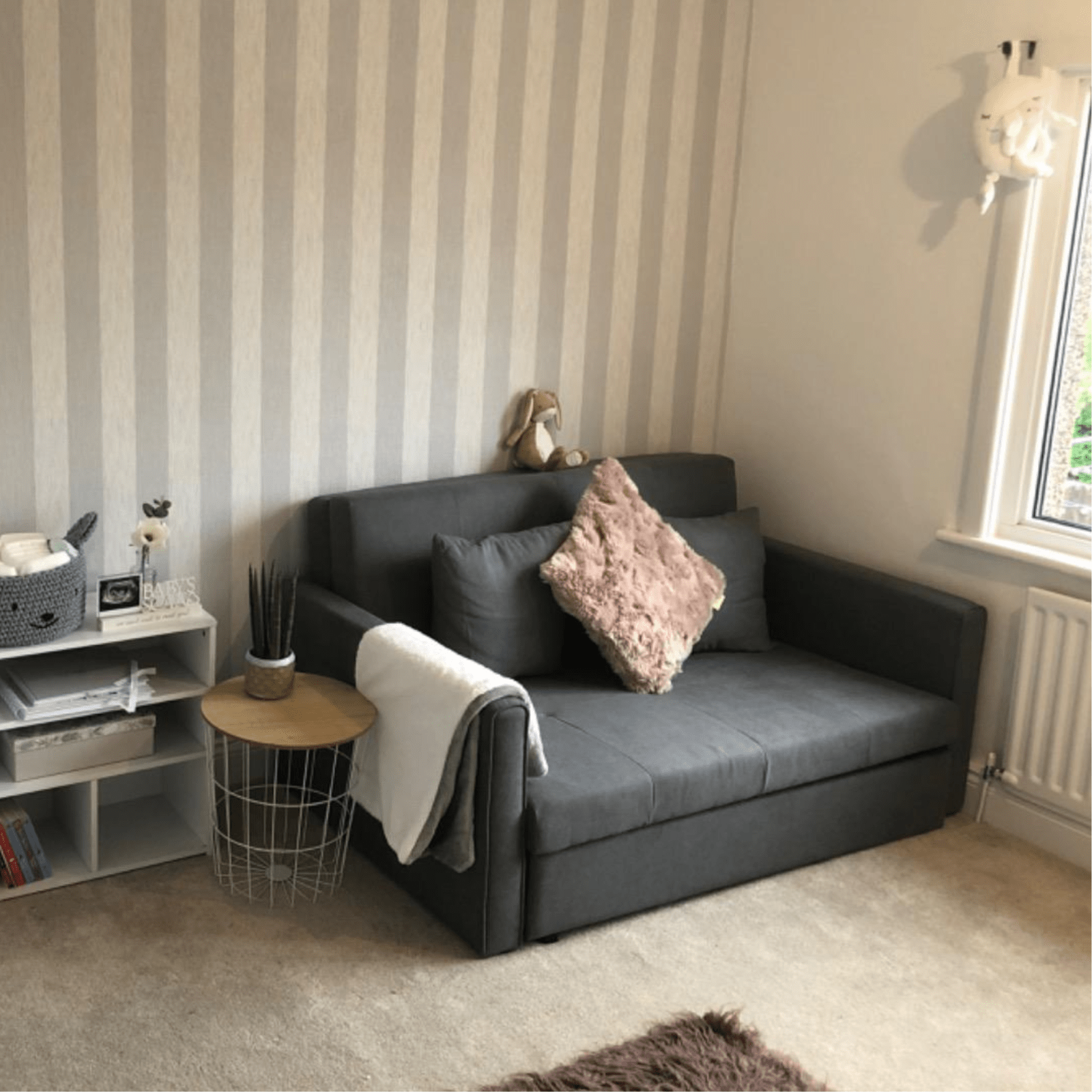 2 Seater Sofa Bed Settee Convertible Futon Daybed Sleeper Bed 2 Cushions Storage - Home and Garden Furniture Shop - rustic - furniture