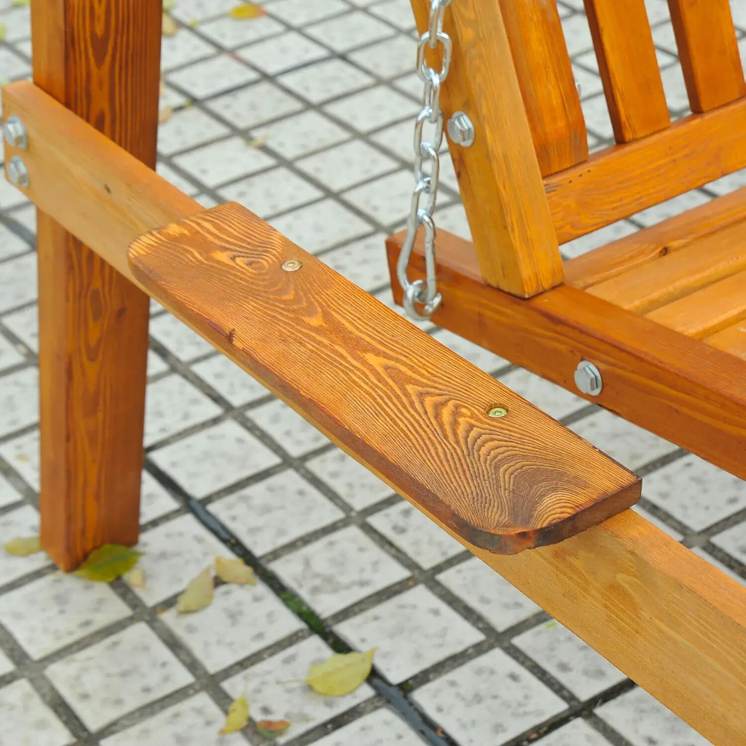 2 Seater Wooden Garden Swing Bench Lounger Outdoor Patio Chair Furniture Brown - Home and Garden Furniture Shop - rustic - furniture