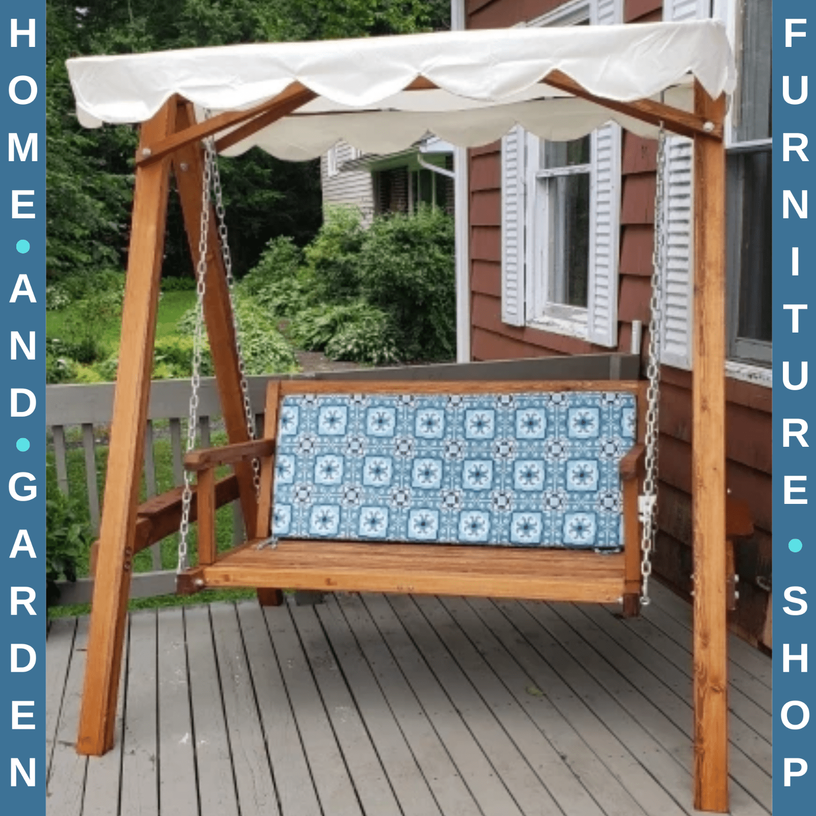 2 Seater Wooden Garden Swing Chair Seat Hammock Bench Furniture Lounger - Home and Garden Furniture Shop - rustic - furniture