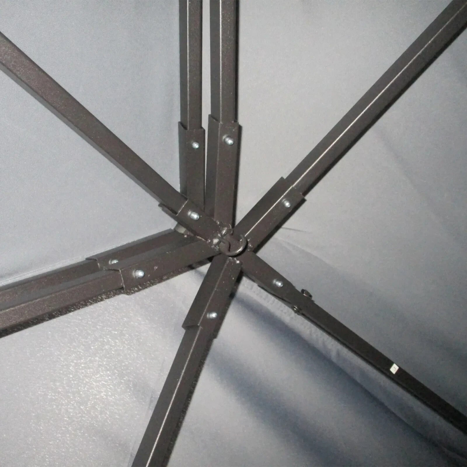 2 - Tier Heavy Duty Metal Gazebo Garden Marquee Party Tent 3 x 4m Dark Grey Canopy - Home and Garden Furniture Shop - rustic - furniture