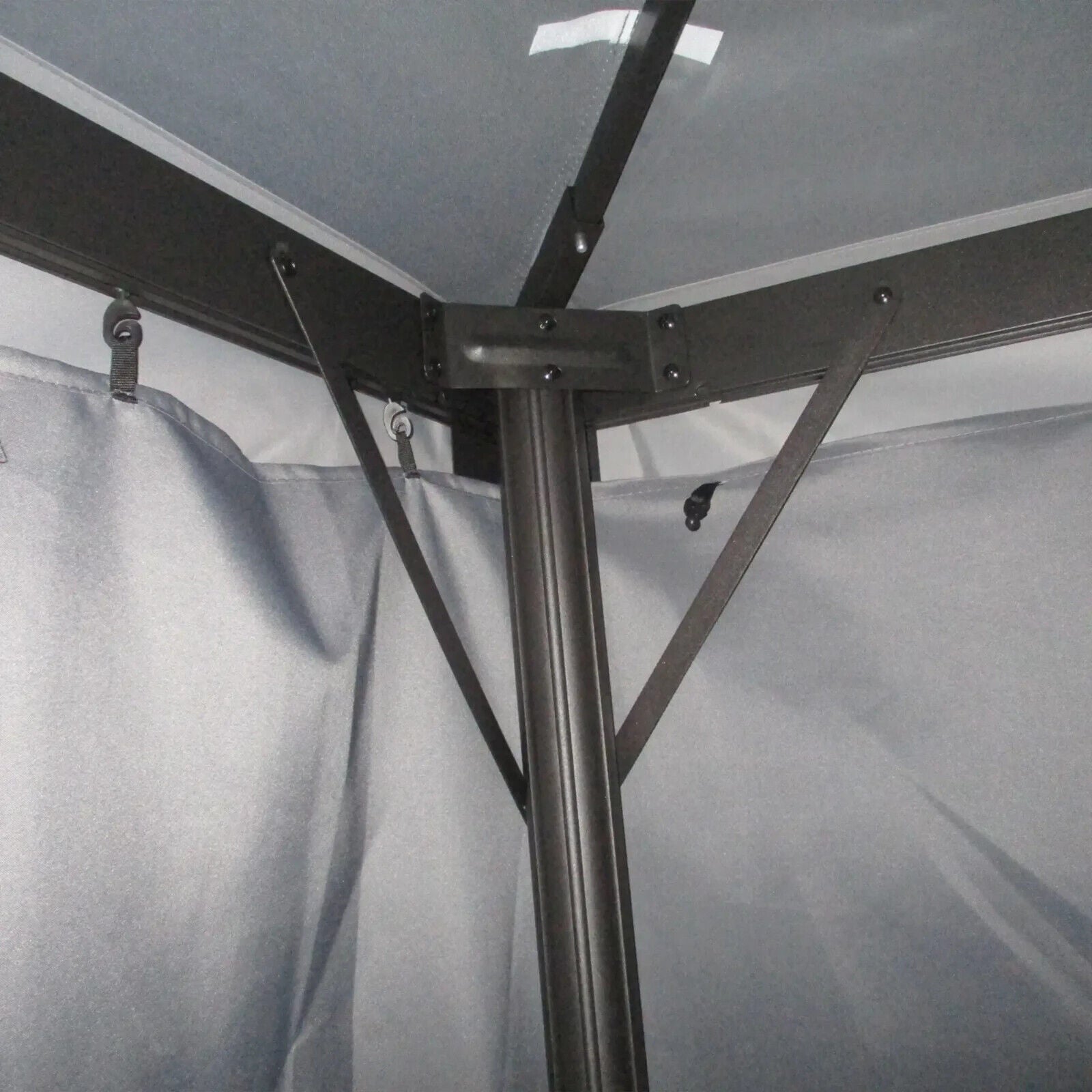 2 - Tier Heavy Duty Metal Gazebo Garden Marquee Party Tent 3 x 4m + Spare Canopy - Home and Garden Furniture Shop - rustic - furniture
