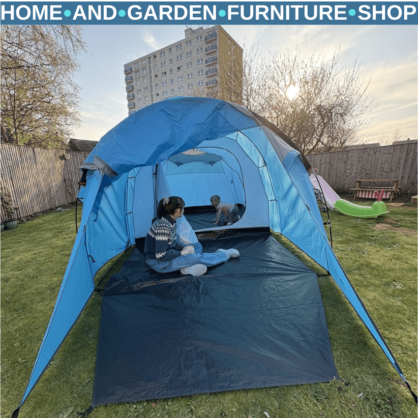 2 to 3 Man Tunnel Camping Tent with Porch Vestibule Rainfly & Air Vents Shelter - Home and Garden Furniture Shop - rustic - furniture