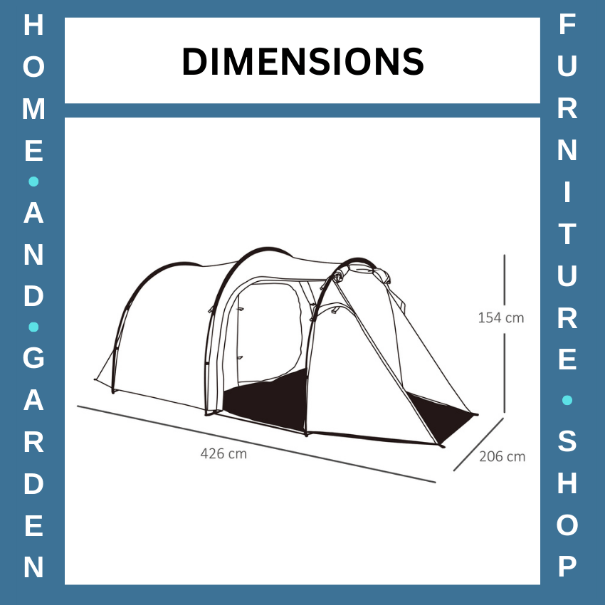 2 to 3 Man Tunnel Camping Tent with Porch Vestibule Rainfly & Air Vents Shelter - Home and Garden Furniture Shop - rustic - furniture