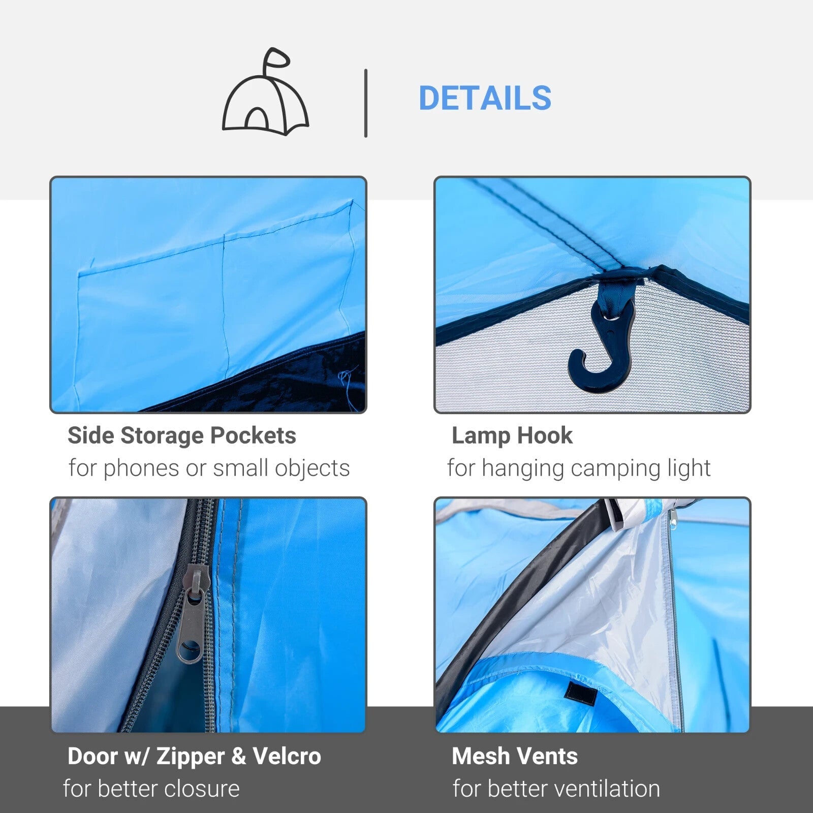 2 to 3 Man Tunnel Camping Tent with Porch Vestibule Rainfly & Air Vents Shelter - Home and Garden Furniture Shop - rustic - furniture