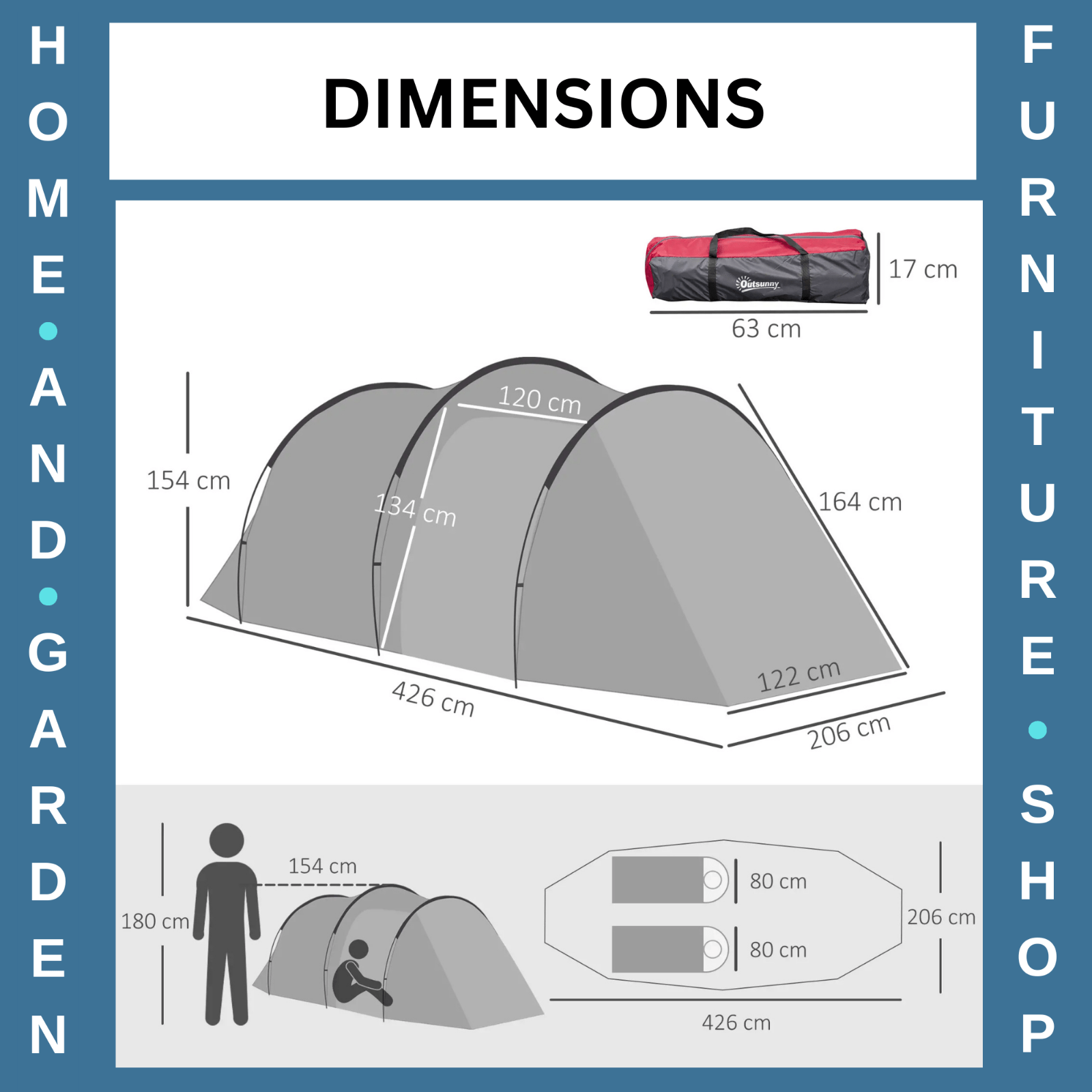2 to 3 Person Dome Camping Tent with Screened Porch Waterproof Family Shelter - Home and Garden Furniture Shop - rustic - furniture