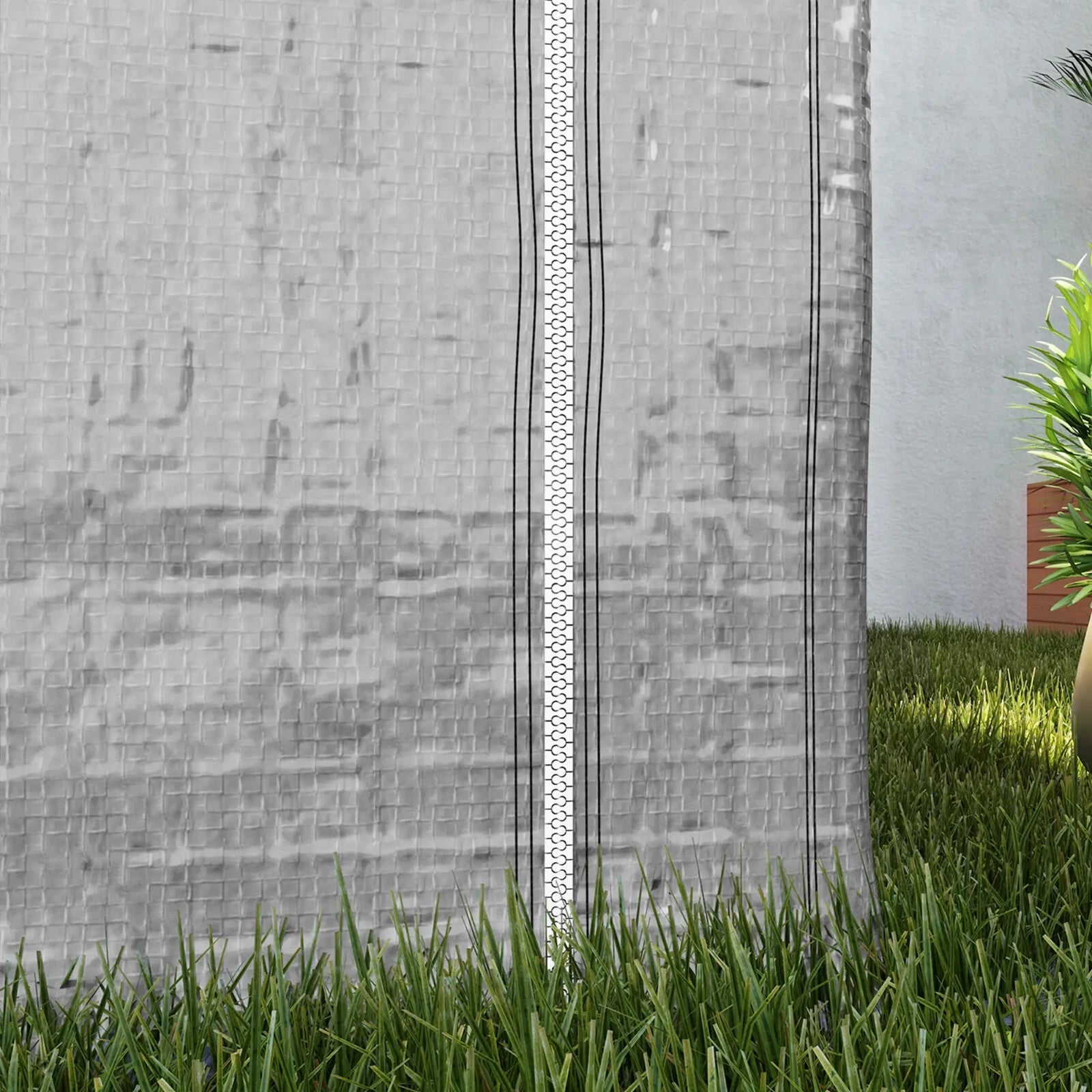 2 x 2 x 2 m Garden Shed Tent Outdoor Storage for Bike Tools w/ Galvanised Frame - Home and Garden Furniture Shop - rustic - furniture