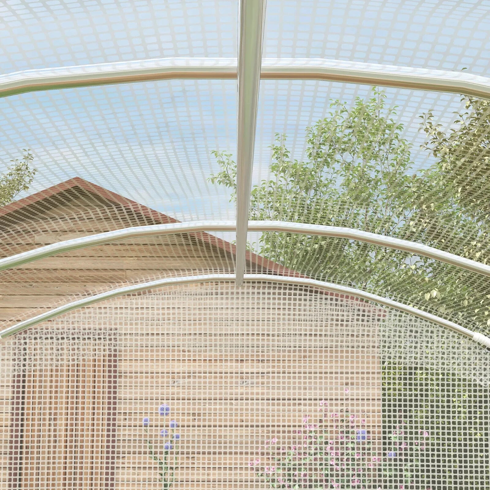 2 x 2 x 2m Walk In Polytunnel Greenhouse with Cover & Steel Frame - Grow House - Home and Garden Furniture Shop - rustic - furniture