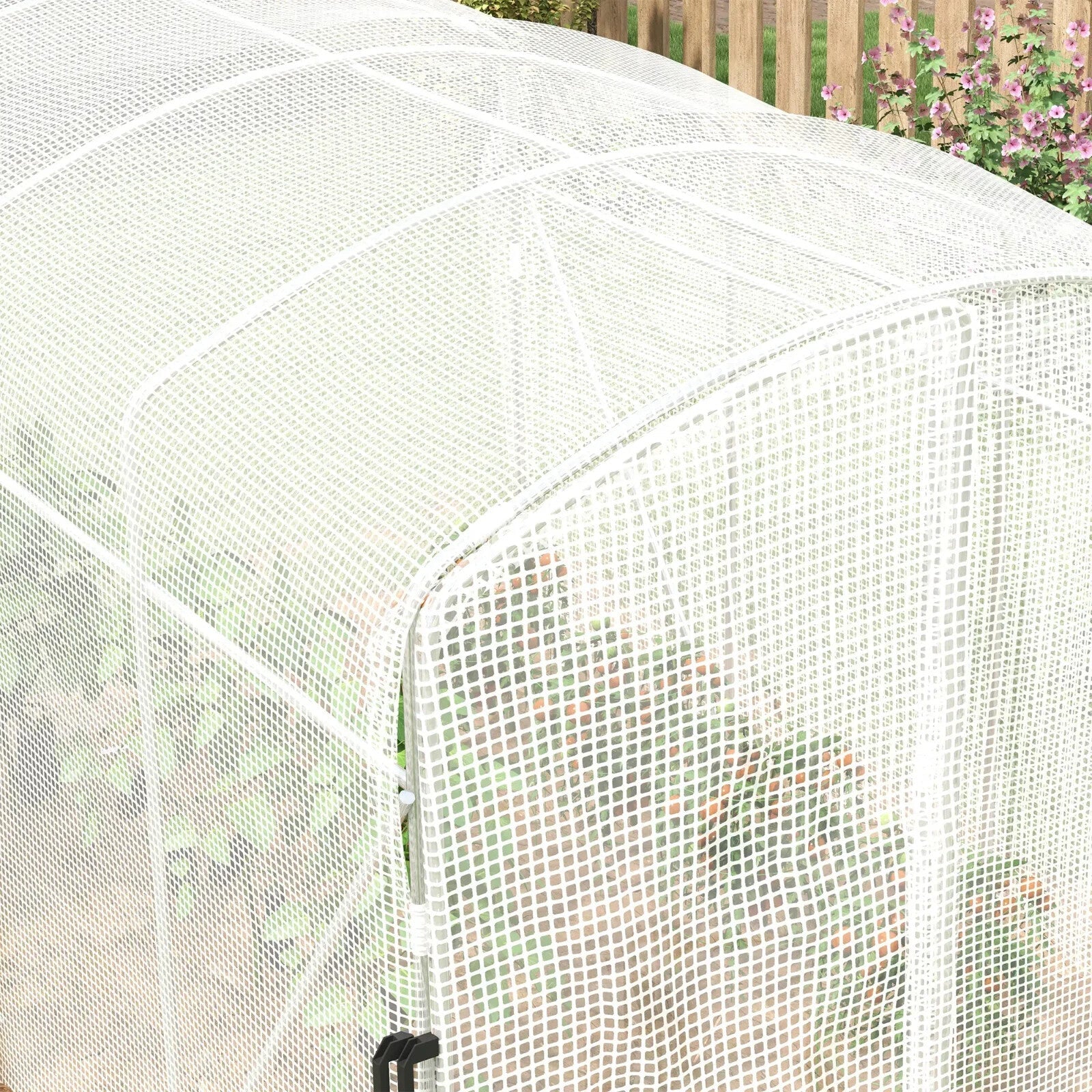 2 x 2 x 2m Walk In Polytunnel Greenhouse with Cover & Steel Frame - Grow House - Home and Garden Furniture Shop - rustic - furniture