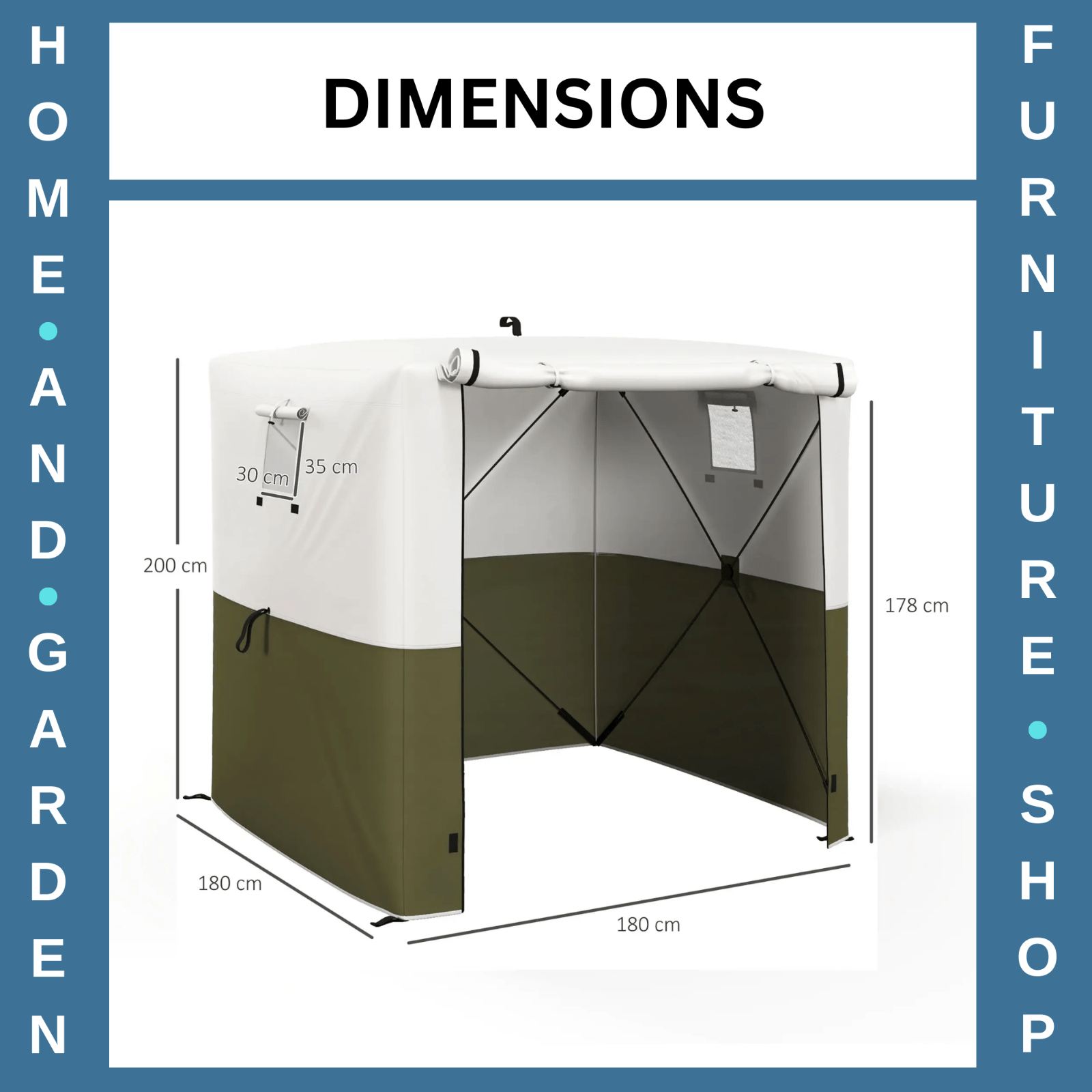 2 x 2m Pop Up Gazebo with Accessories Outdoor Garden Tent Shelter Camping Canopy - Home and Garden Furniture Shop - rustic - furniture