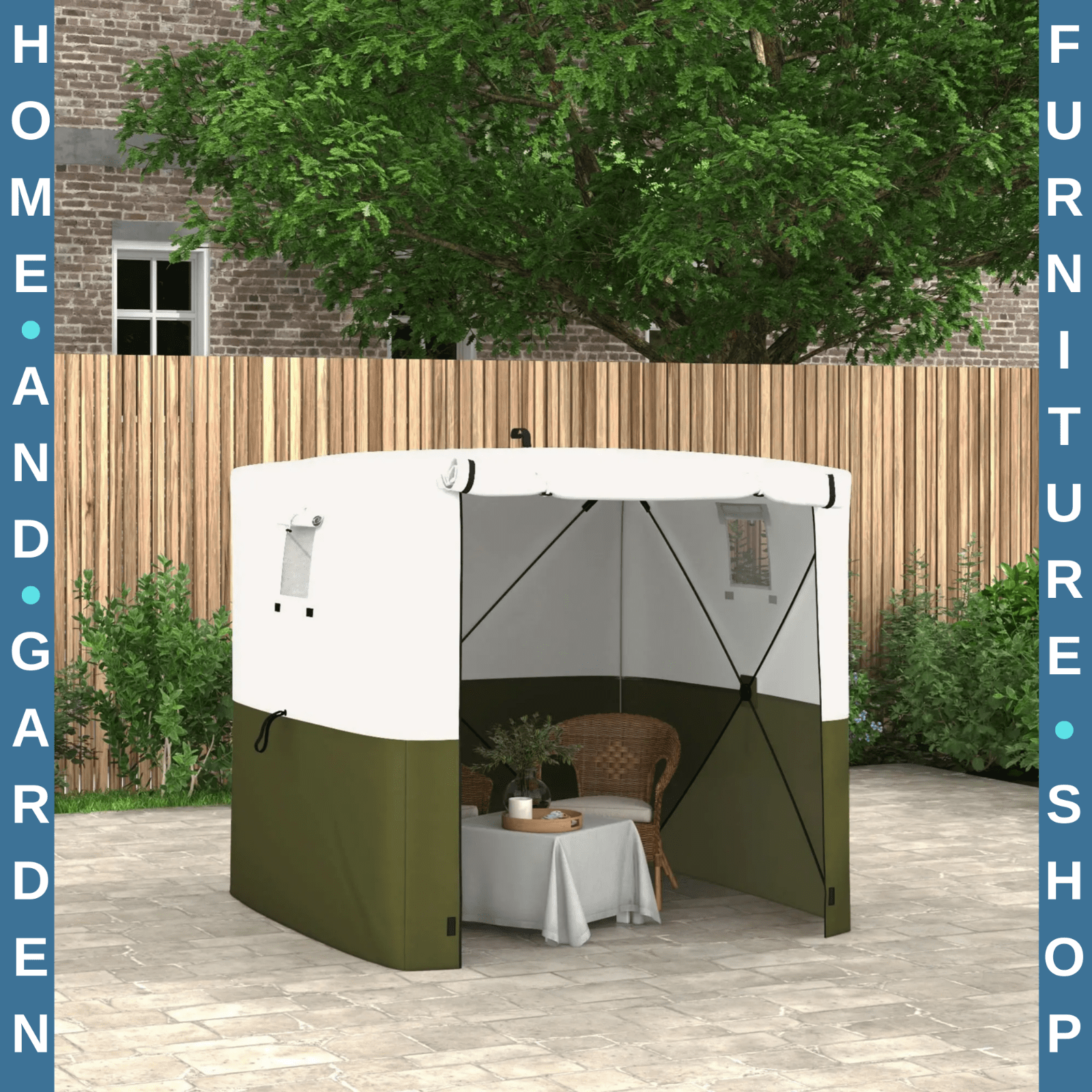 2 x 2m Pop Up Gazebo with Accessories Outdoor Garden Tent Shelter Camping Canopy - Home and Garden Furniture Shop - rustic - furniture