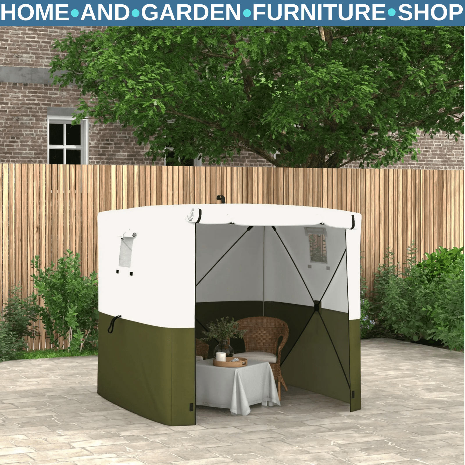 2 x 2m Pop Up Gazebo with Accessories Outdoor Garden Tent Shelter Camping Canopy - Home and Garden Furniture Shop - rustic - furniture