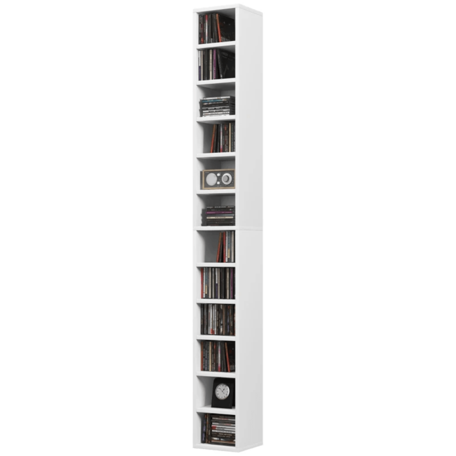 204 CD Storage Unit DVD Storage Tower for Living Room Media Shelving Home Office - Home and Garden Furniture Shop - rustic - furniture