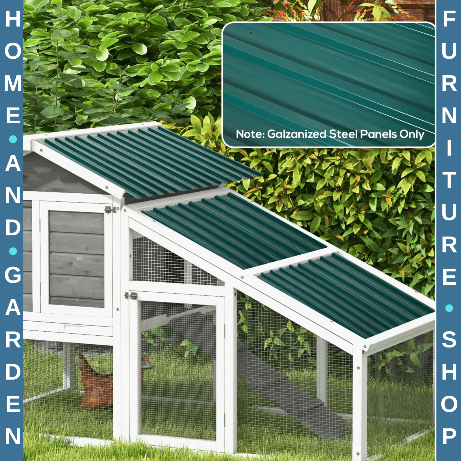 24 Pack Corrugated Metal Roofing Sheets Galvanised Panels for Shed Garage Roof - Home and Garden Furniture Shop - rustic - furniture