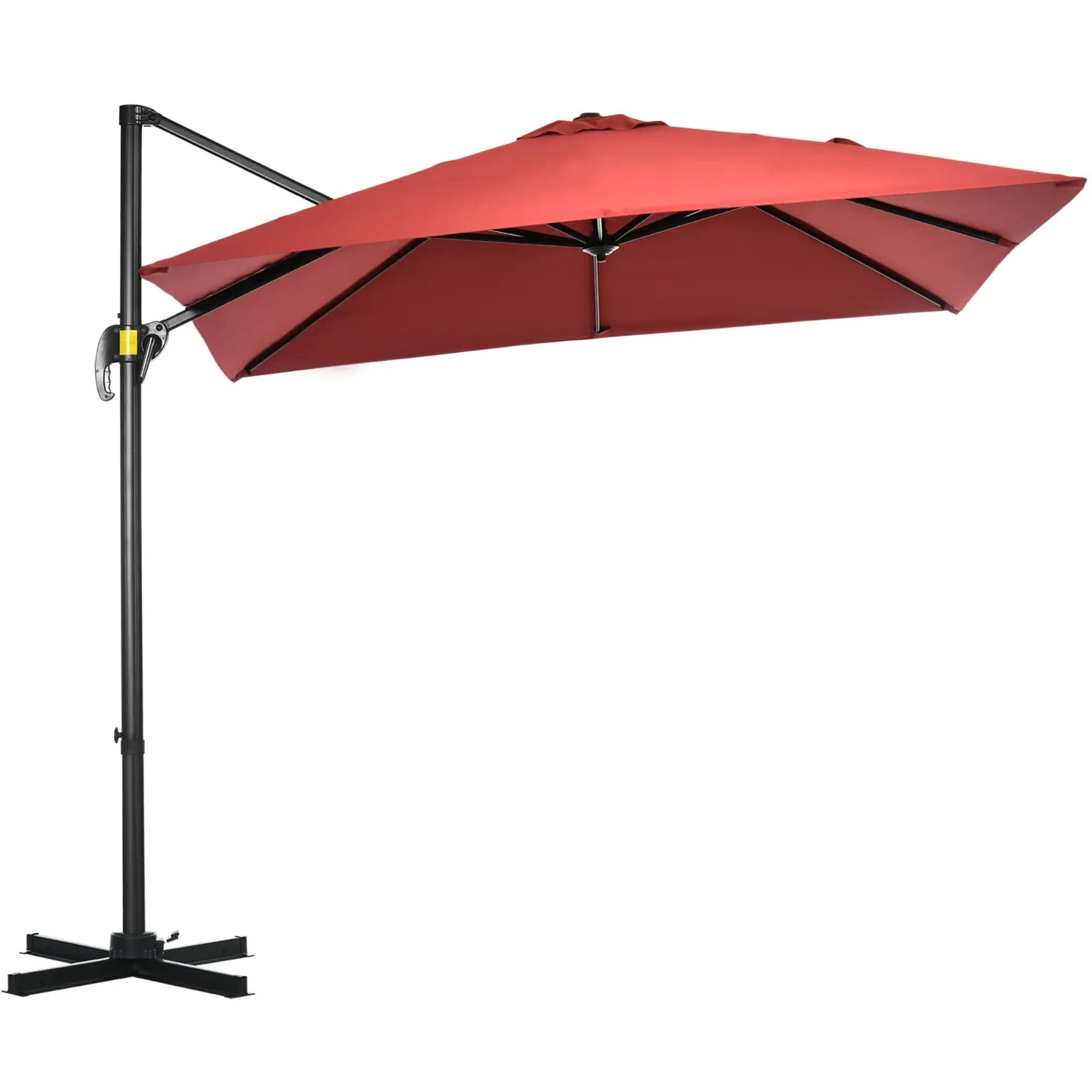 2.5 x 2.5m Cantilever Offset Garden Parasol with 360 Rotation & Aluminium Frame - Home and Garden Furniture Shop - rustic - furniture