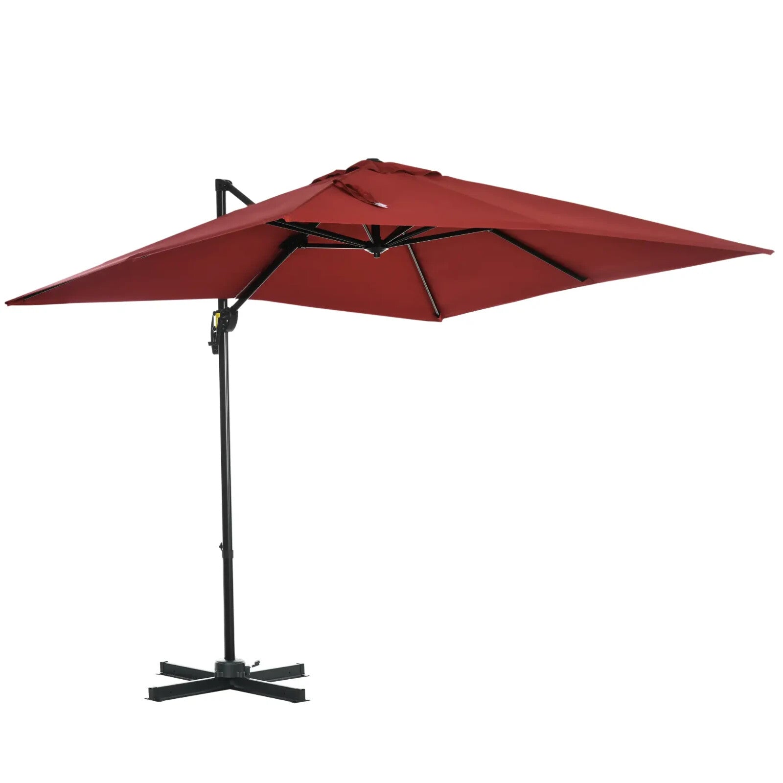 2.5 x 2.5m Cantilever Offset Garden Parasol with 360 Rotation & Aluminium Frame - Home and Garden Furniture Shop - rustic - furniture