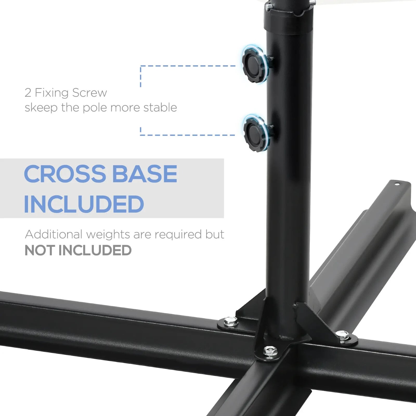 2.5m Garden Cantilever Parasol Offset Umbrella Hanging Sun Shade Canopy Shelter - Home and Garden Furniture Shop - rustic - furniture