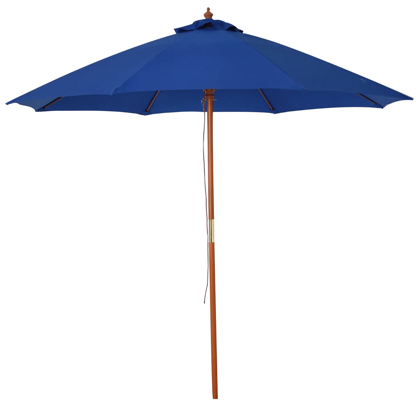 2.5m Wooden Garden Parasol Sun Shade Patio Umbrella Canopy with Ventilation - Home and Garden Furniture Shop - rustic - furniture