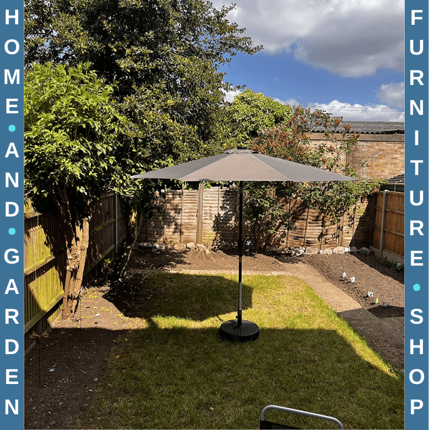 2.7 m Double Tier Wooden Garden Parasol Outdoor Patio Sun Umbrella for Shade - Home and Garden Furniture Shop - rustic - furniture