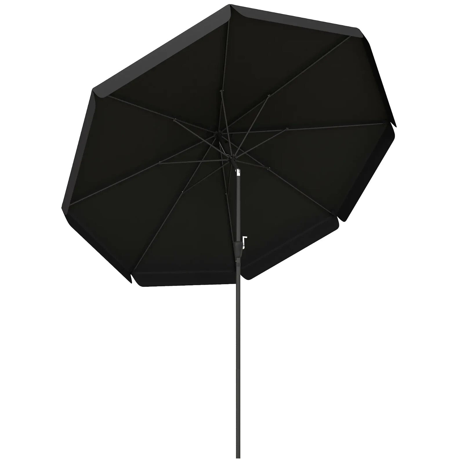 2.7m Garden Parasol Outdoor Sun Shade Table Umbrella with Tilt Crank and Ruffles - Home and Garden Furniture Shop - rustic - furniture