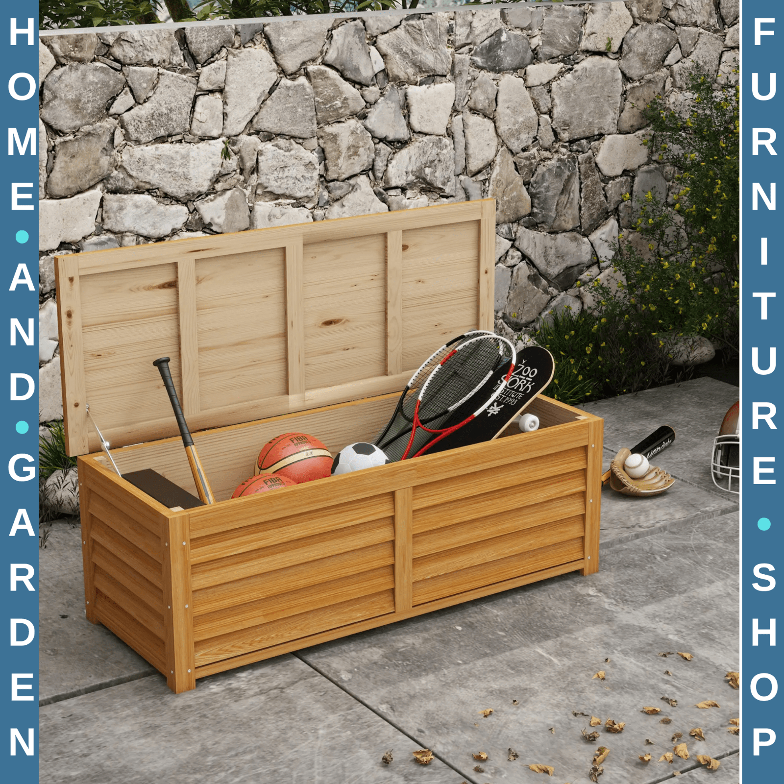 292L Outdoor Storage Box Garden Storage Container for Balcony, Porch, Poolside - Home and Garden Furniture Shop - rustic - furniture