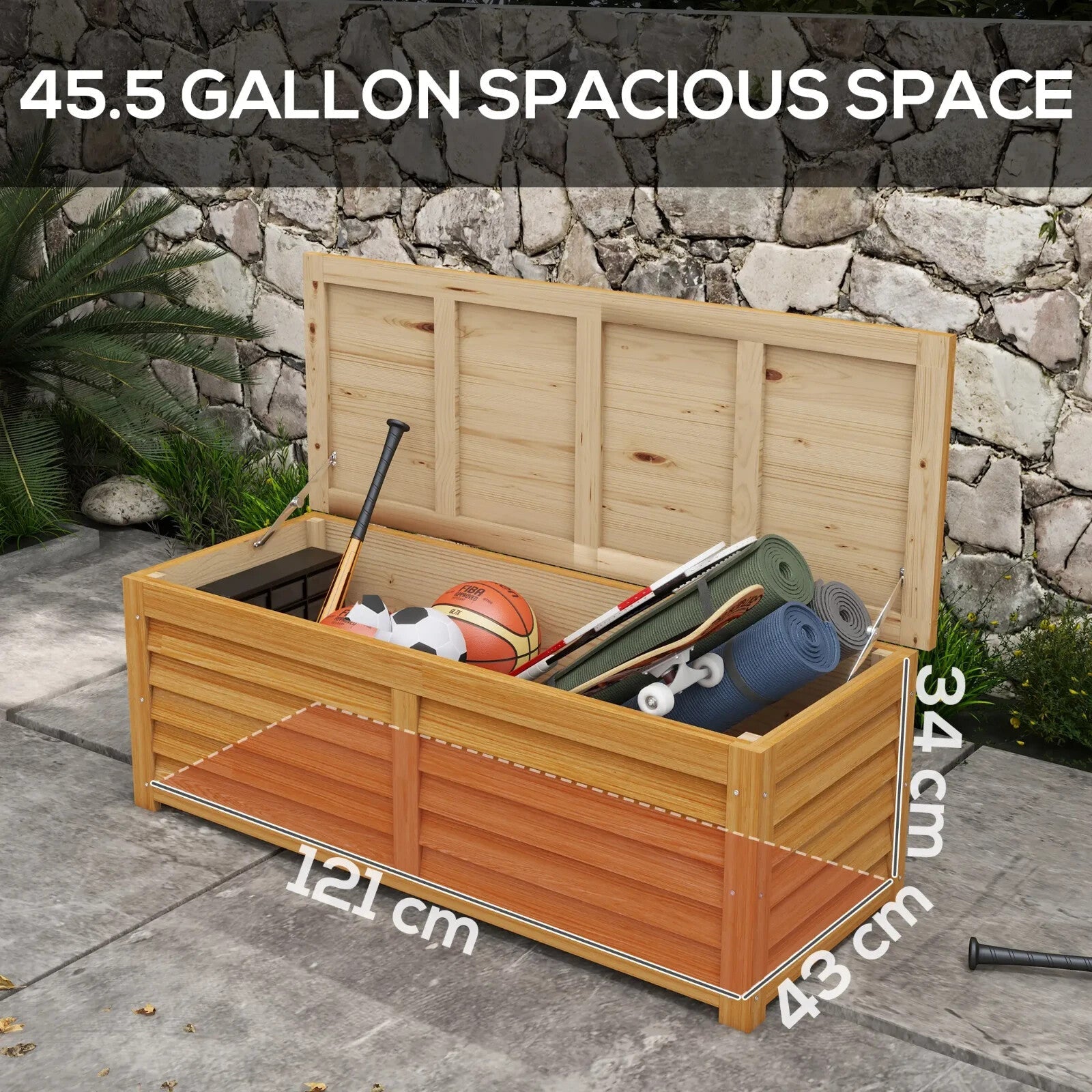 292L Outdoor Storage Box Garden Storage Container for Balcony, Porch, Poolside - Home and Garden Furniture Shop - rustic - furniture