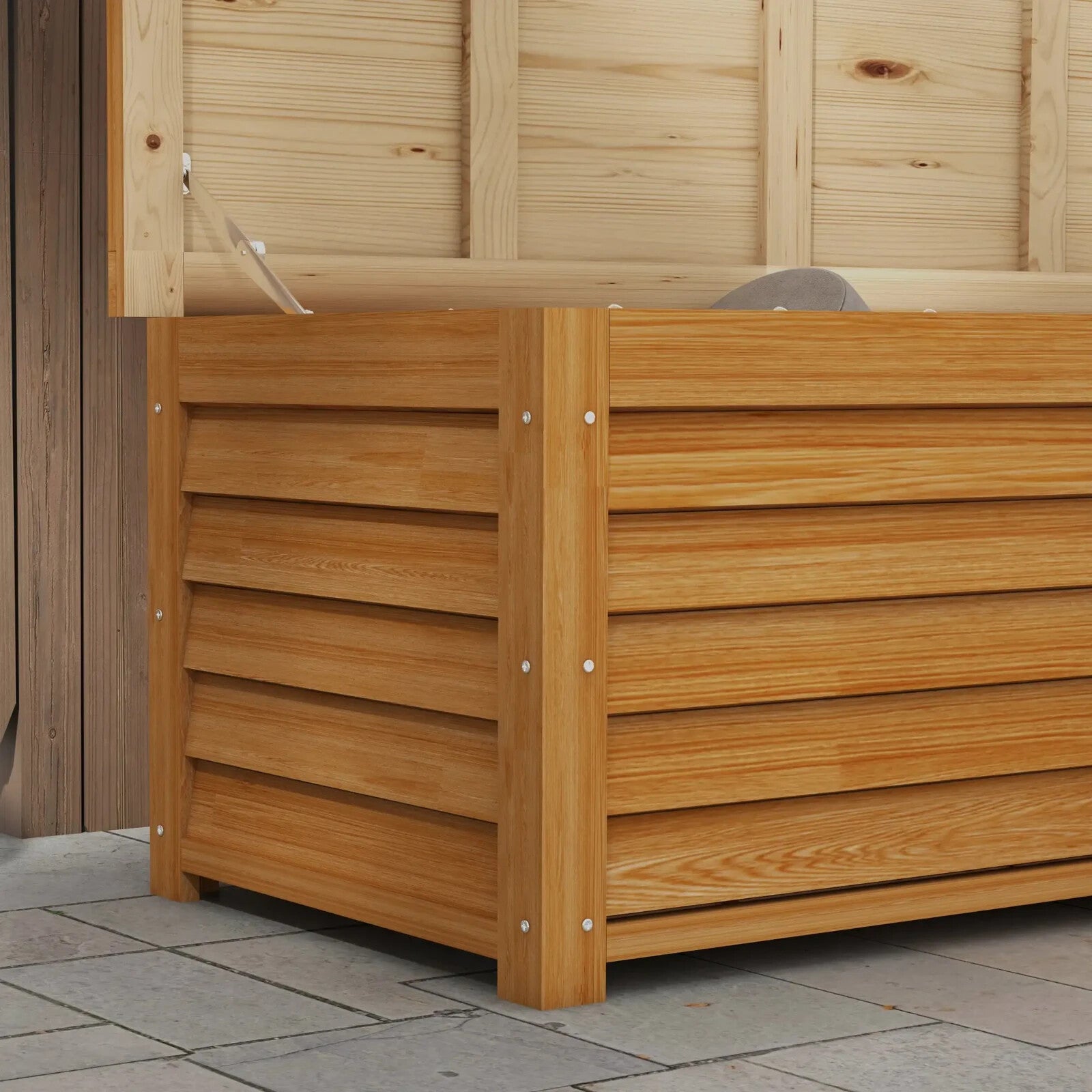 292L Outdoor Storage Box Garden Storage Container for Balcony, Porch, Poolside - Home and Garden Furniture Shop - rustic - furniture