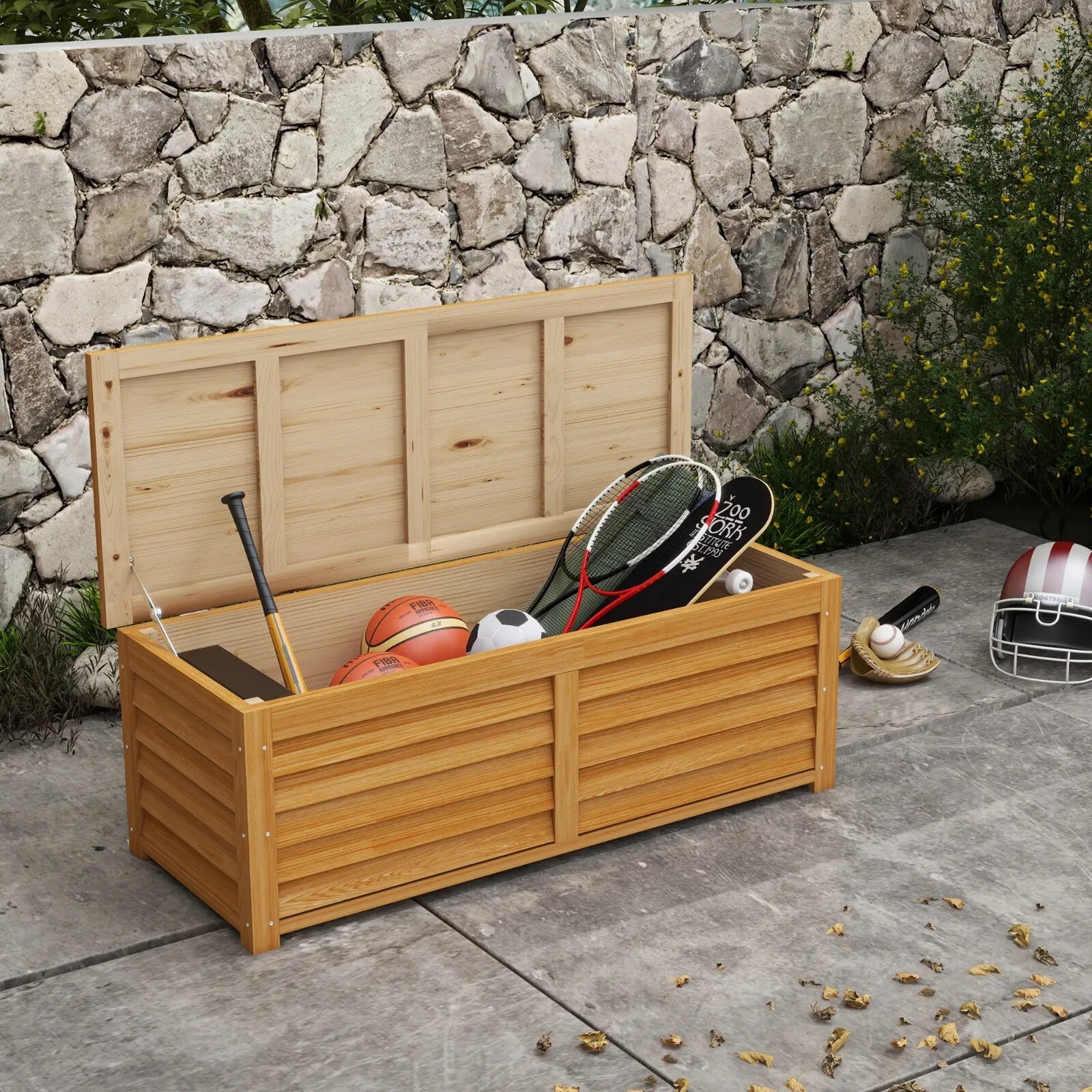 292L Outdoor Storage Box Garden Storage Container for Balcony, Porch, Poolside - Home and Garden Furniture Shop - rustic - furniture