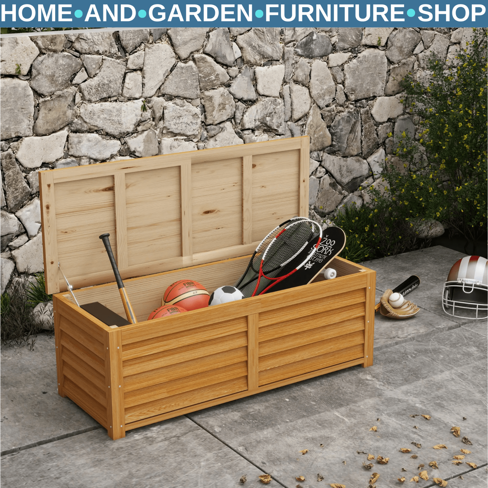 292L Outdoor Storage Box Garden Storage Container for Balcony, Porch, Poolside - Home and Garden Furniture Shop - rustic - furniture