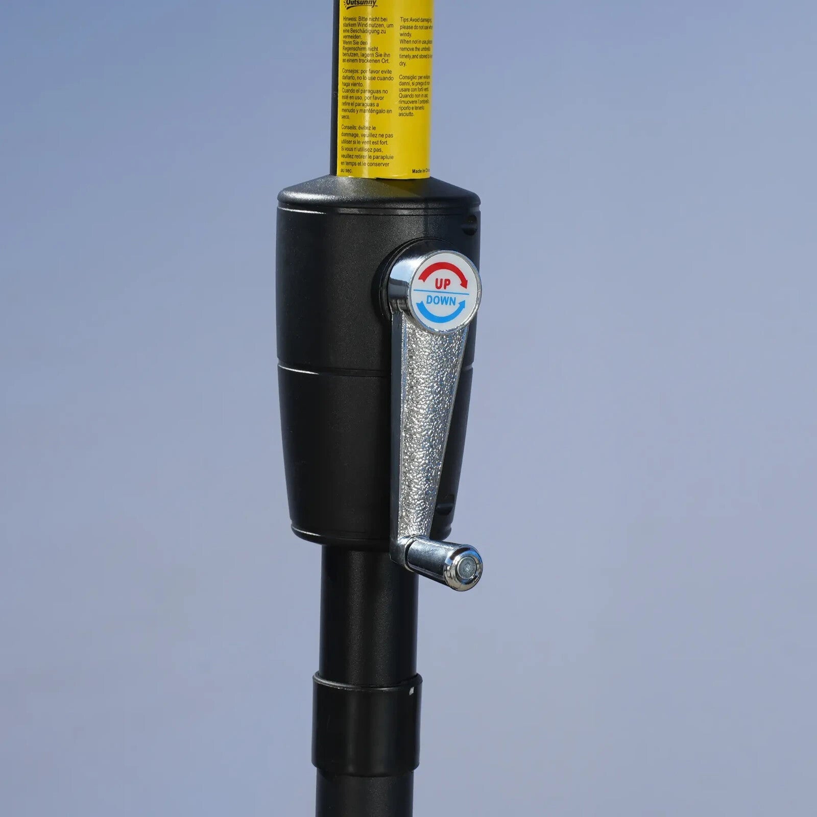 2m Half Parasol Garden Market Umbrella for Balcony with Crank Handle and Base - Home and Garden Furniture Shop - rustic - furniture