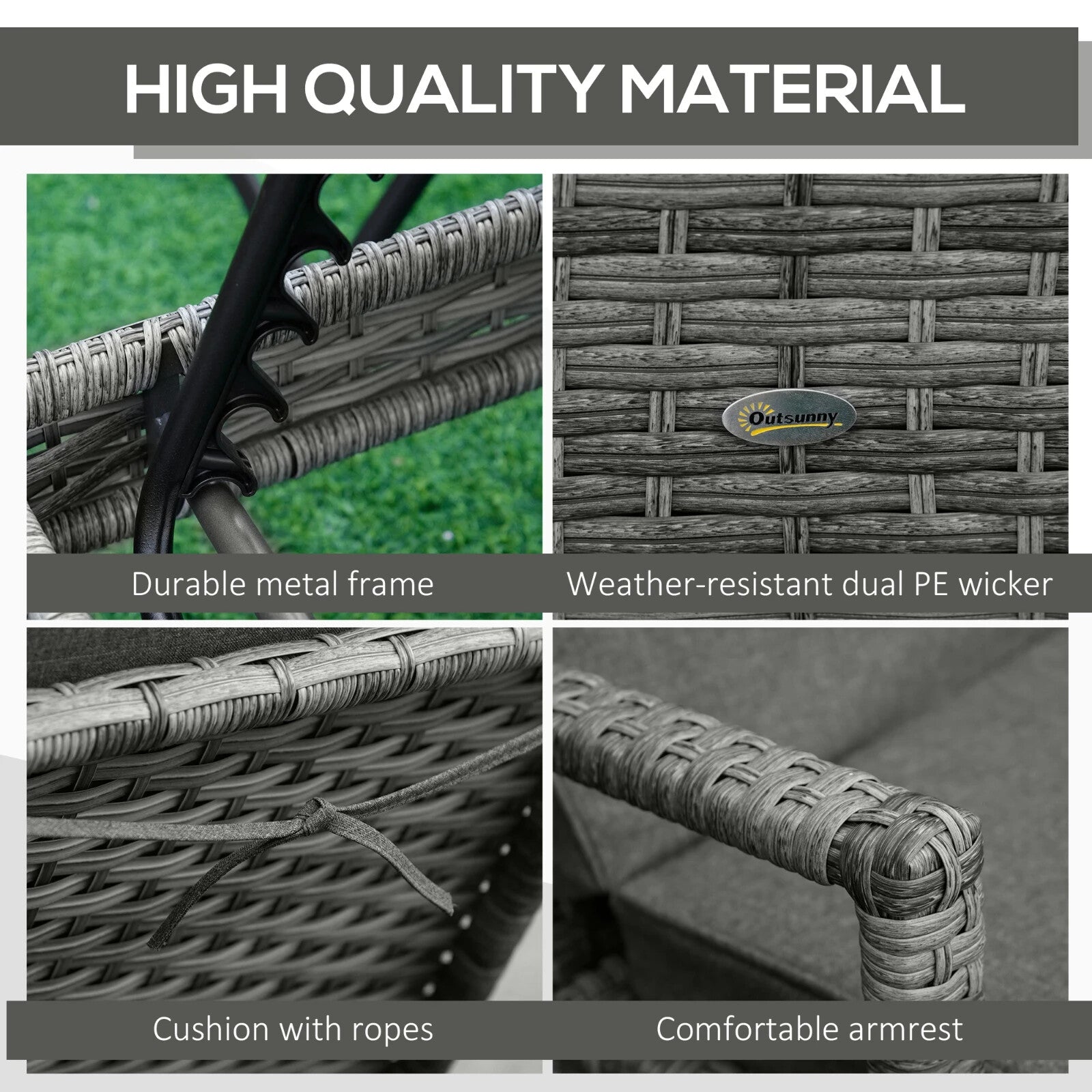 2x Rattan Sun Loungers with Cushions Garden Reclining Sunbeds 4 Level Adjustable - Home and Garden Furniture Shop - rustic - furniture