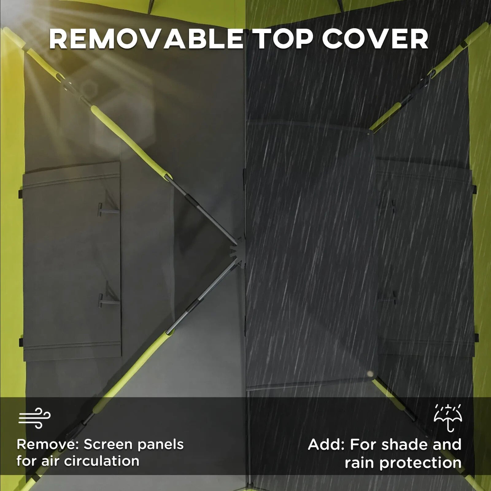 3 - 4 Man Camping Tent Waterproof 2000mm Family Tent with Bag Quick Outdoor Setup - Home and Garden Furniture Shop - rustic - furniture