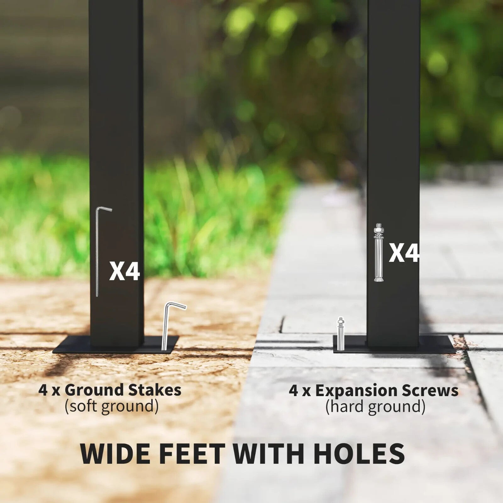 3 × 4m Lean To Steel Pergola with Retractable Fabric Canopy for Garden or Patio - Home and Garden Furniture Shop - rustic - furniture