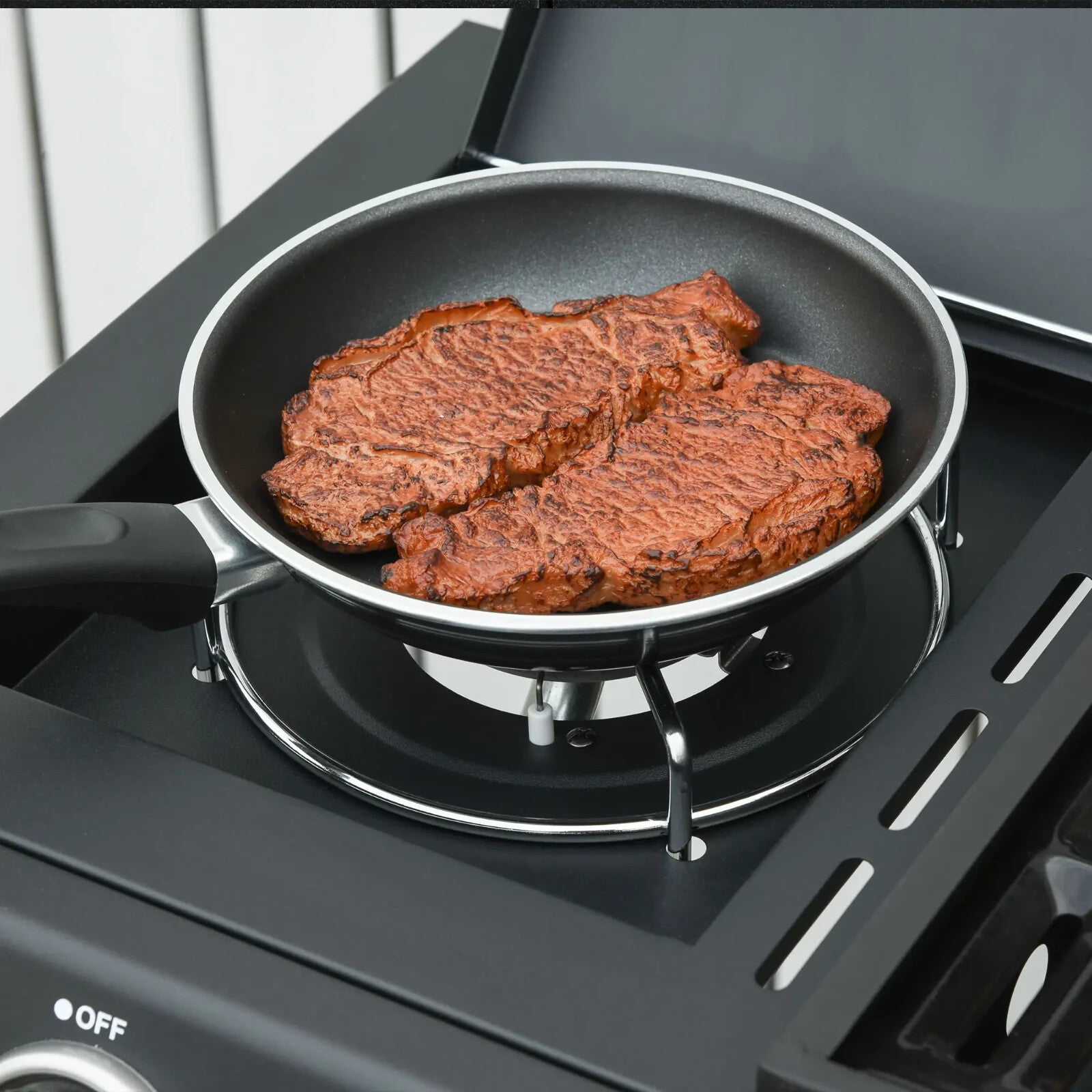 3 and 1 Gas Barbecue Grill w/ Side Burner & Large Cooking Area for Garden BBQs - Home and Garden Furniture Shop - rustic - furniture