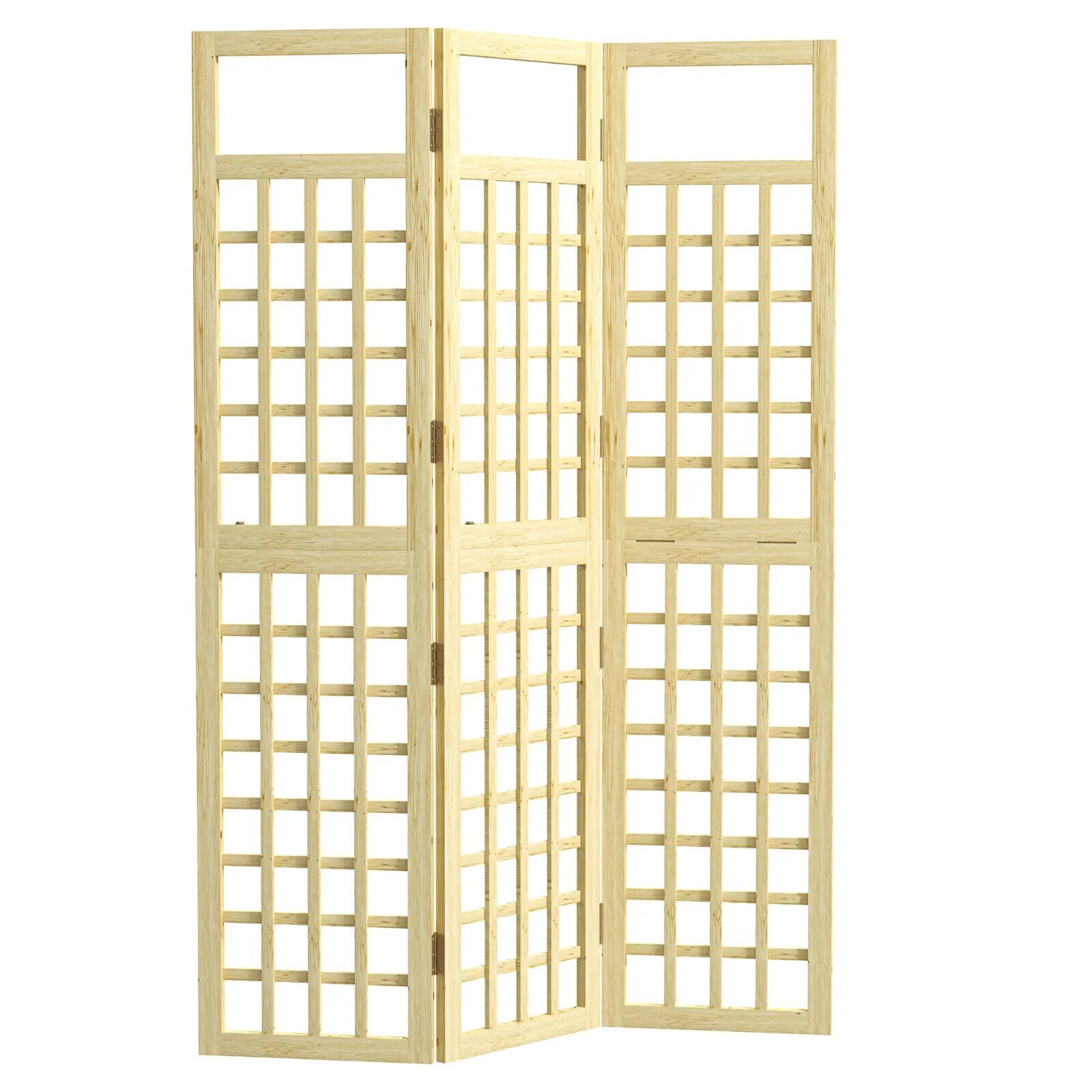 3 Panel Wood Garden Privacy Screen Foldable Freestanding Trellis Outdoor Divider - Home and Garden Furniture Shop - #rustic - furniture#