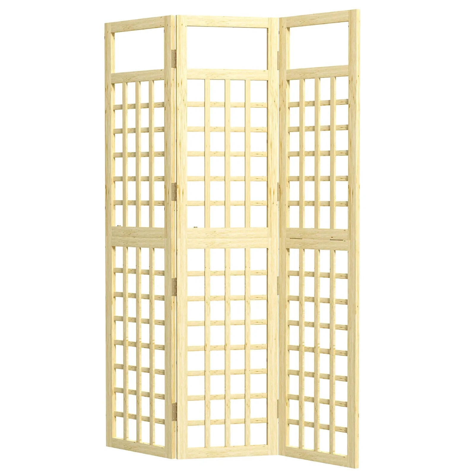 3 Panel Wood Garden Privacy Screen Foldable Freestanding Trellis Outdoor Divider - Home and Garden Furniture Shop - rustic - furniture