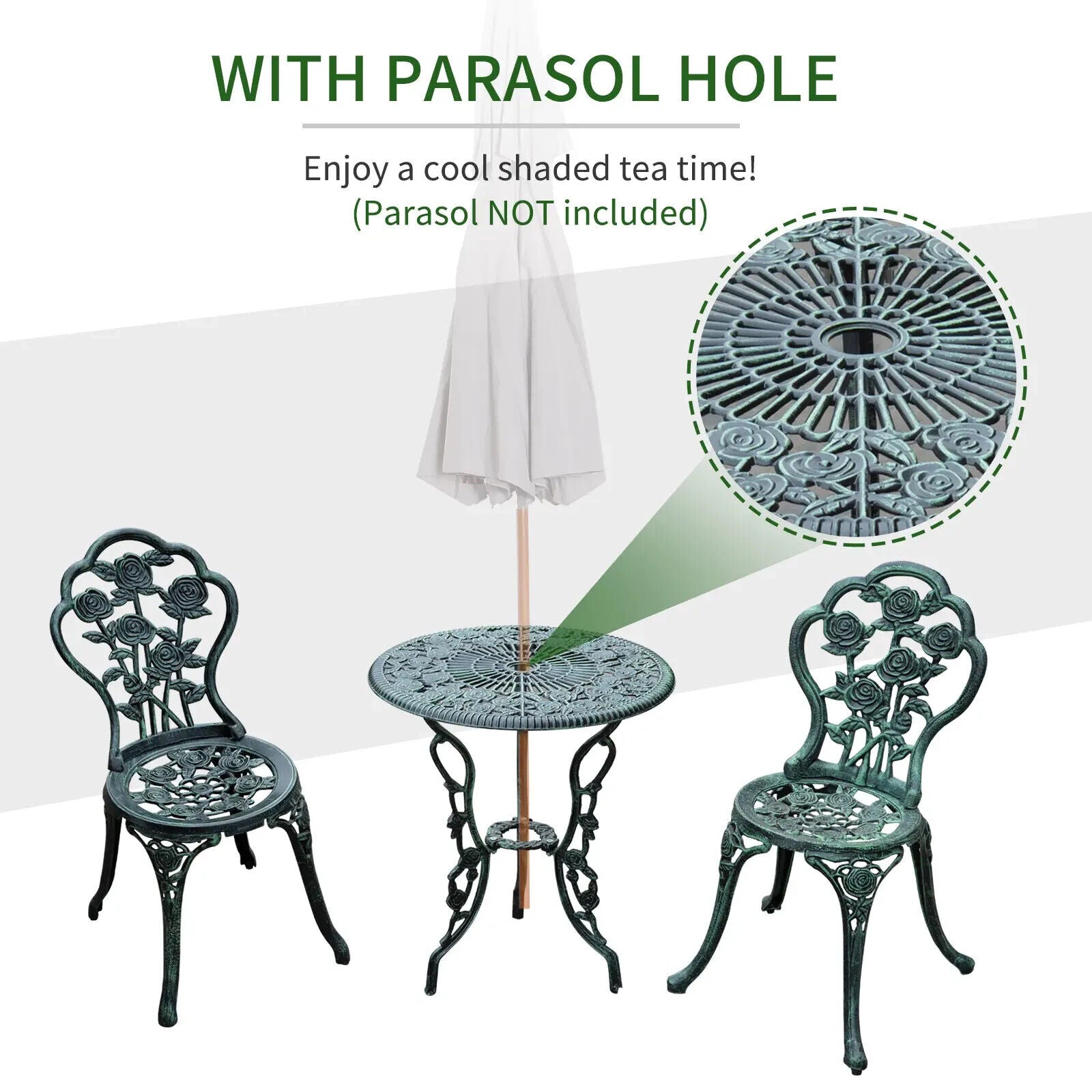 3 Piece Bistro Set Garden Furniture Set with Table and 2 Chairs for Balcony - Home and Garden Furniture Shop - #rustic - furniture#