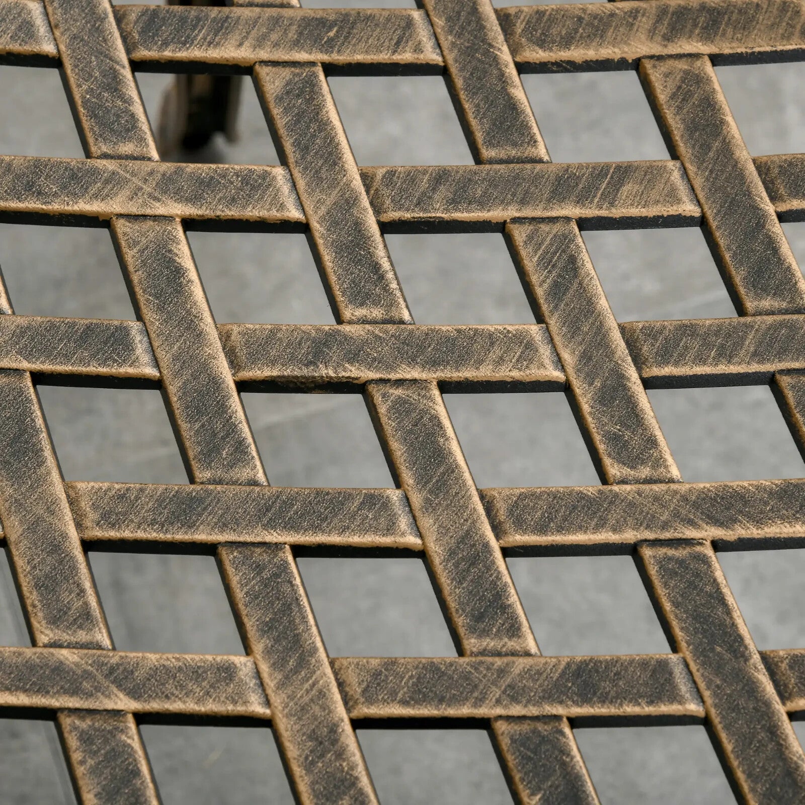 3 Piece Cast Aluminium Garden Outdoor Bistro Set with Parasol Hole and Cushions - Home and Garden Furniture Shop - rustic - furniture