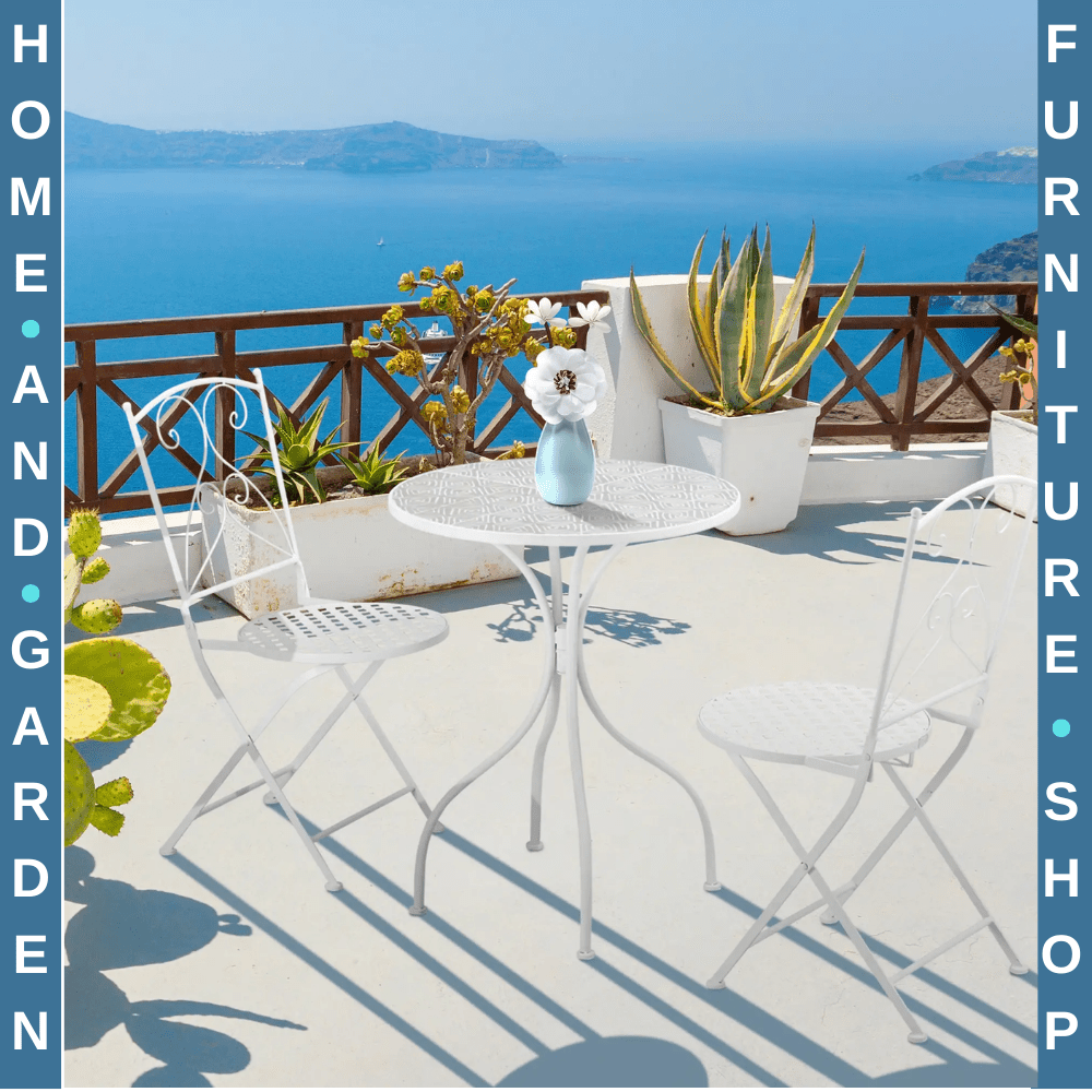 3 - Piece Garden Bistro Set with Mosaic Table Top Ideal for Patio Balcony Poolside - Home and Garden Furniture Shop - #rustic - furniture#