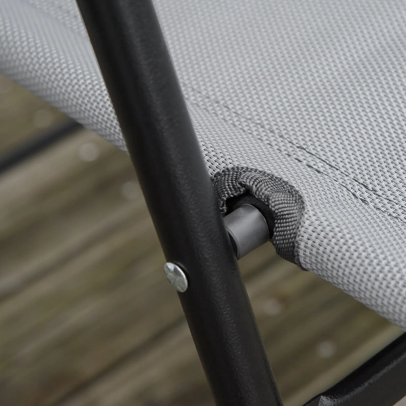 3 Piece Outdoor Bistro Set with Folding Adjustable Chairs and Glass Coffee Table - Home and Garden Furniture Shop - rustic - furniture