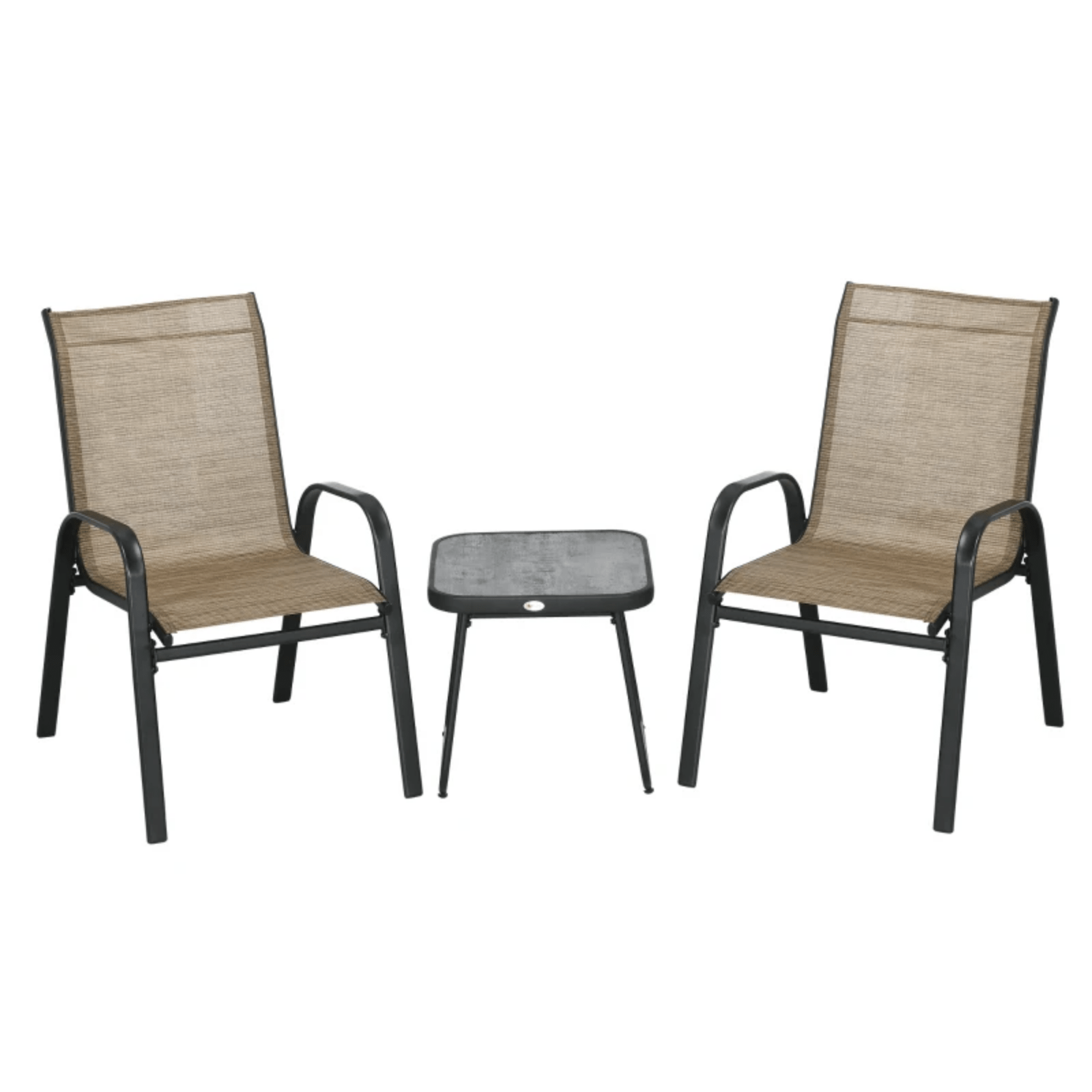 3 Piece Patio Bistro Set 2 Metal Garden Chairs and Coffe Table Outdoor Furniture - Home and Garden Furniture Shop - #rustic - furniture#