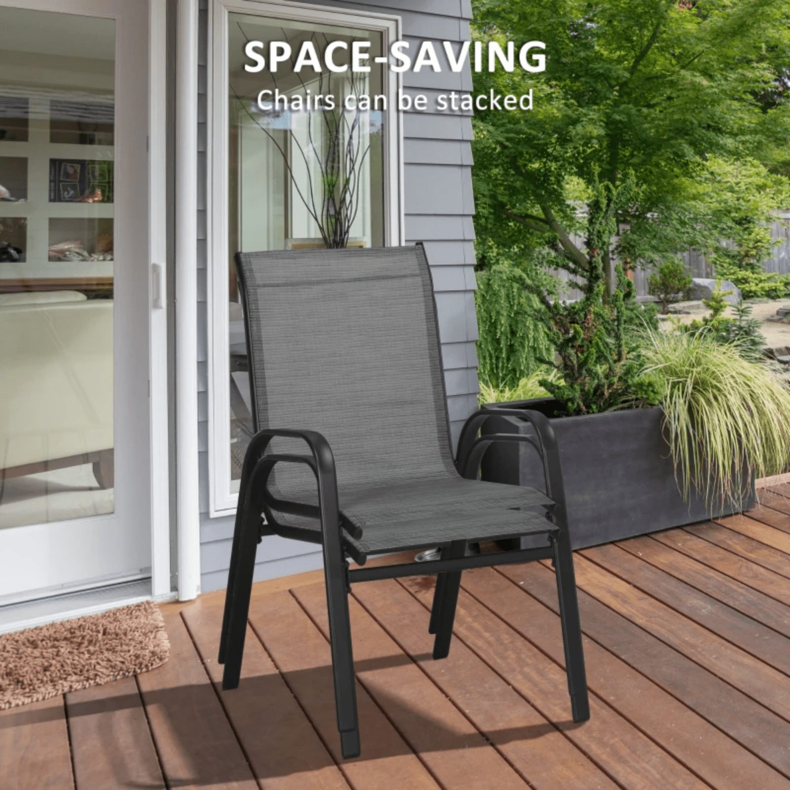 3 Piece Patio Bistro Set Metal Garden 2 Chairs and Coffe Table Outdoor Furniture - Home and Garden Furniture Shop - rustic - furniture