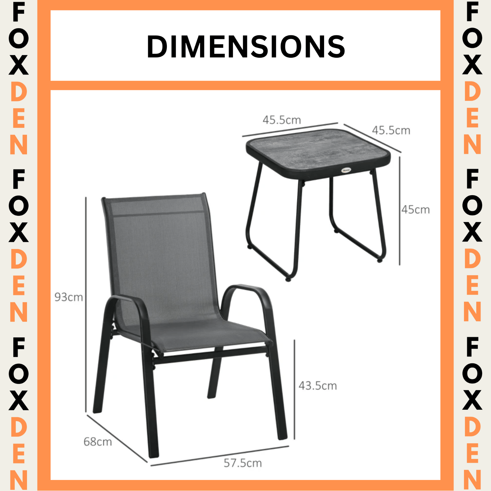 3 Piece Patio Bistro Set Metal Garden 2 Chairs and Coffe Table Outdoor Furniture - Home and Garden Furniture Shop - rustic - furniture