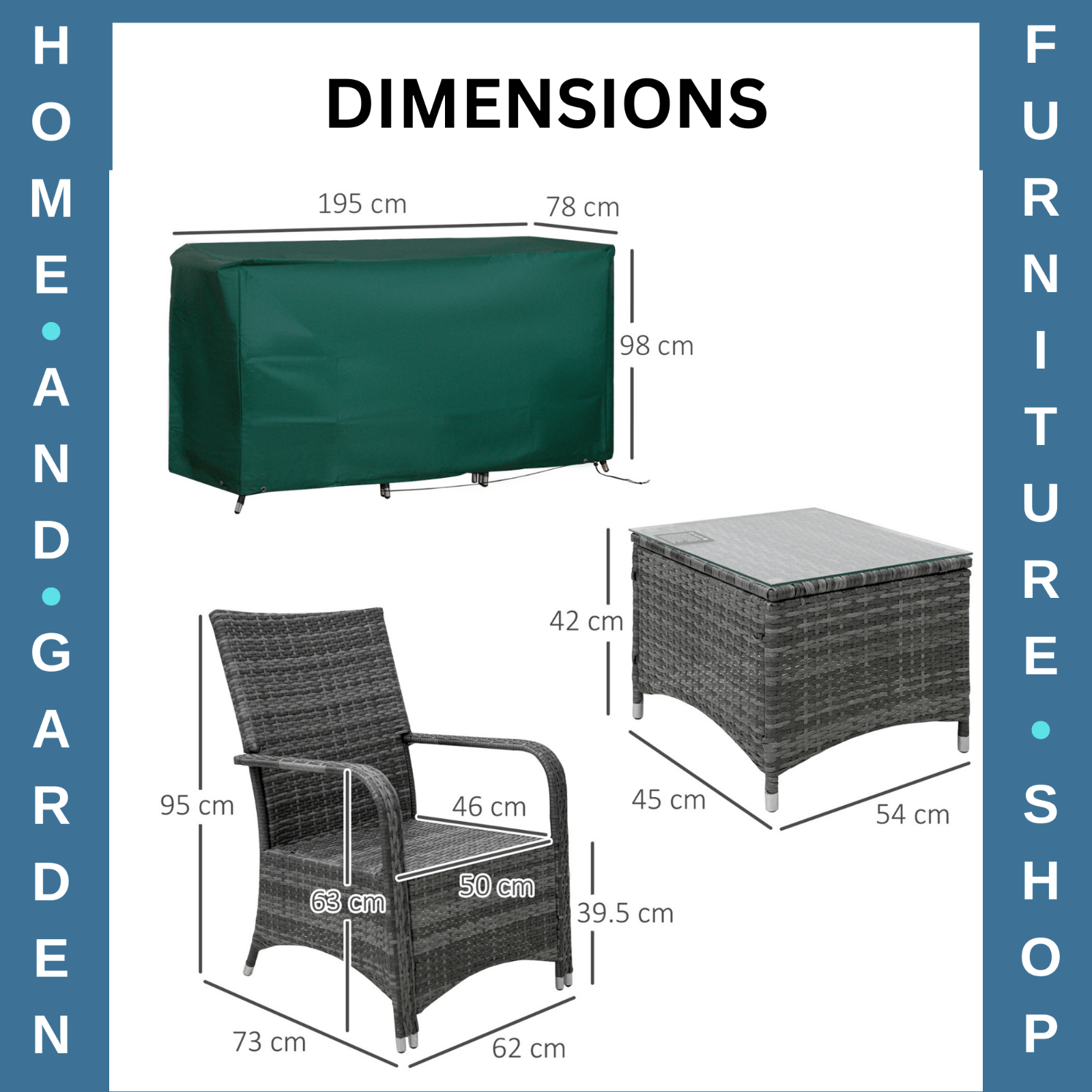 3 - Piece Rattan Bistro Set – Patio Table and Chairs with Steel Frame - Home and Garden Furniture Shop - rustic - furniture