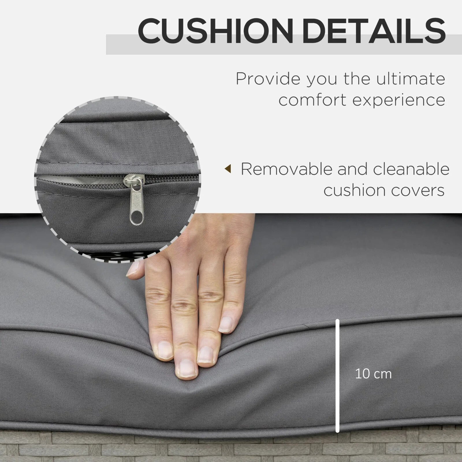 3 Piece Rattan Bistro Set with Coffee Table, Chairs and Cushions for Outdoor - Home and Garden Furniture Shop - rustic - furniture