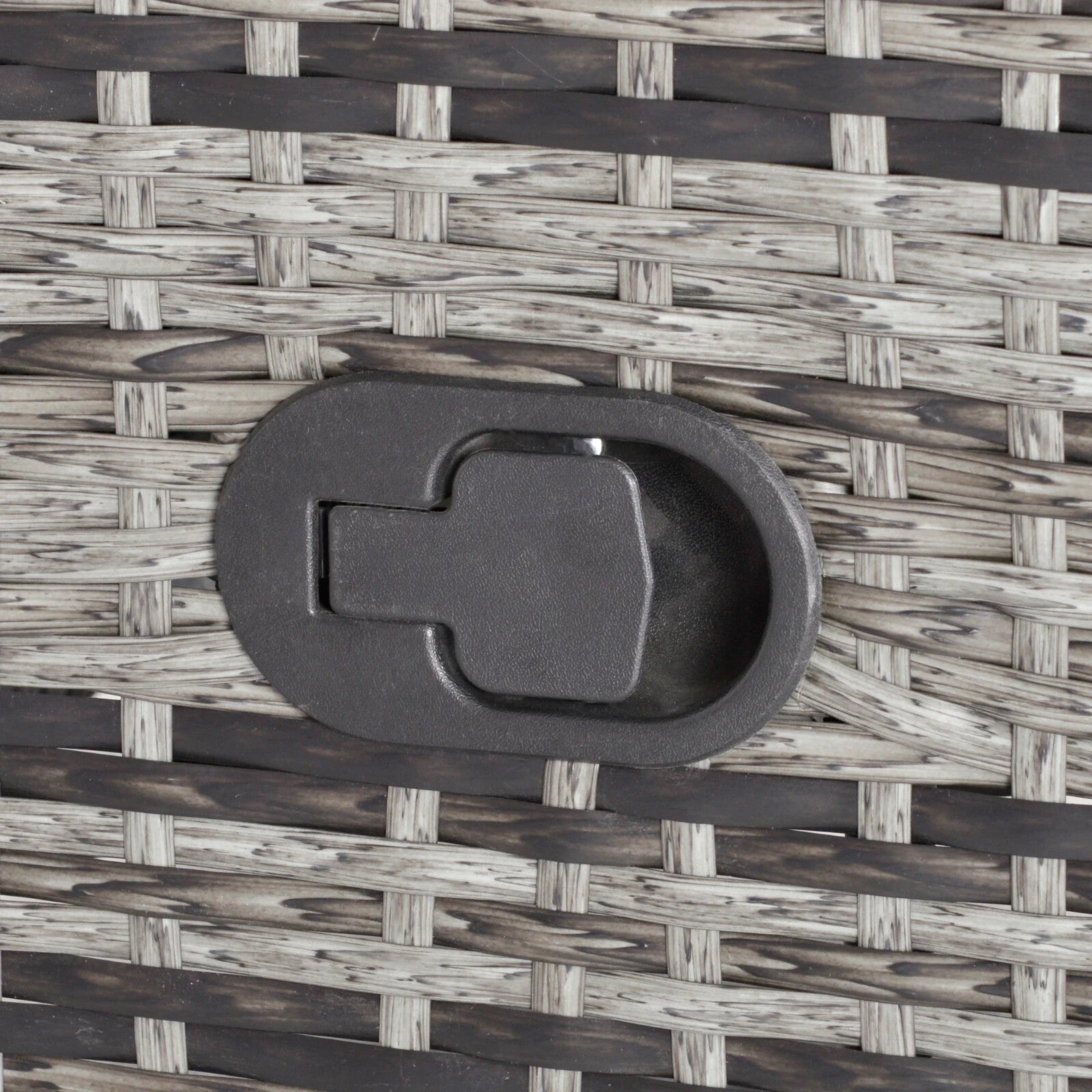 3 - Piece Rattan Sofa Set Patio Furniture with Cushions & Chaise Longue Mixed Grey - Home and Garden Furniture Shop - rustic - furniture