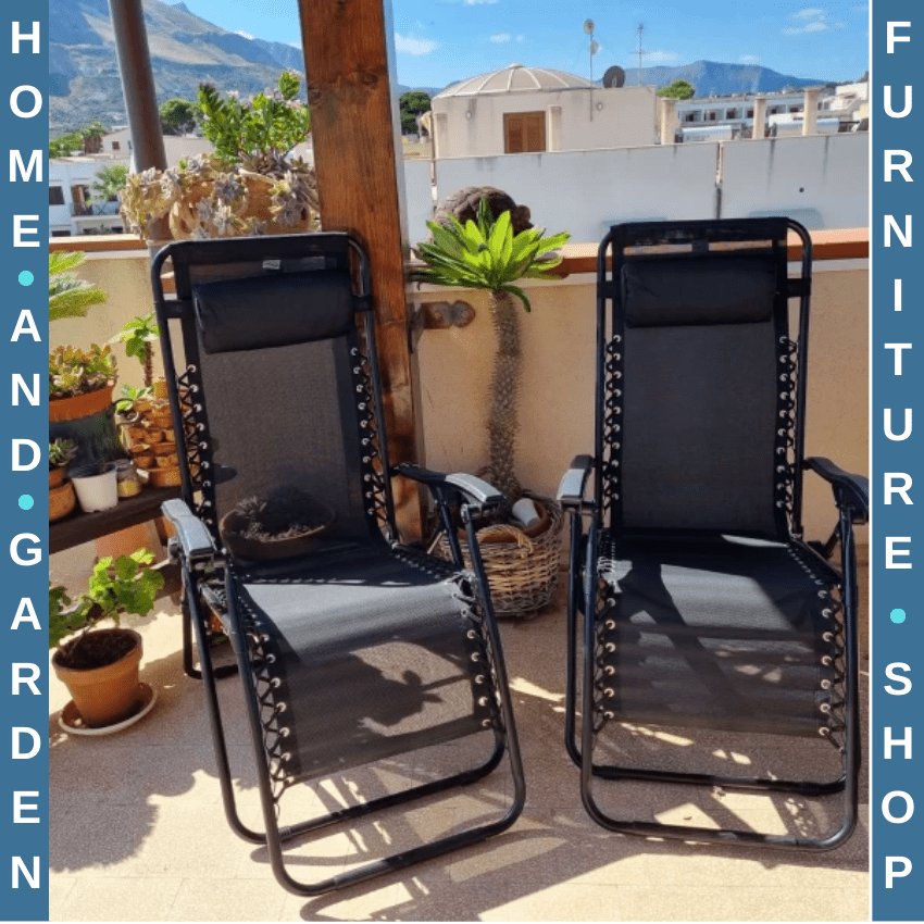 3 Pieces Folding Zero Gravity Chairs with Side Table Outdoor Garden Recliner Set - Home and Garden Furniture Shop - rustic - furniture