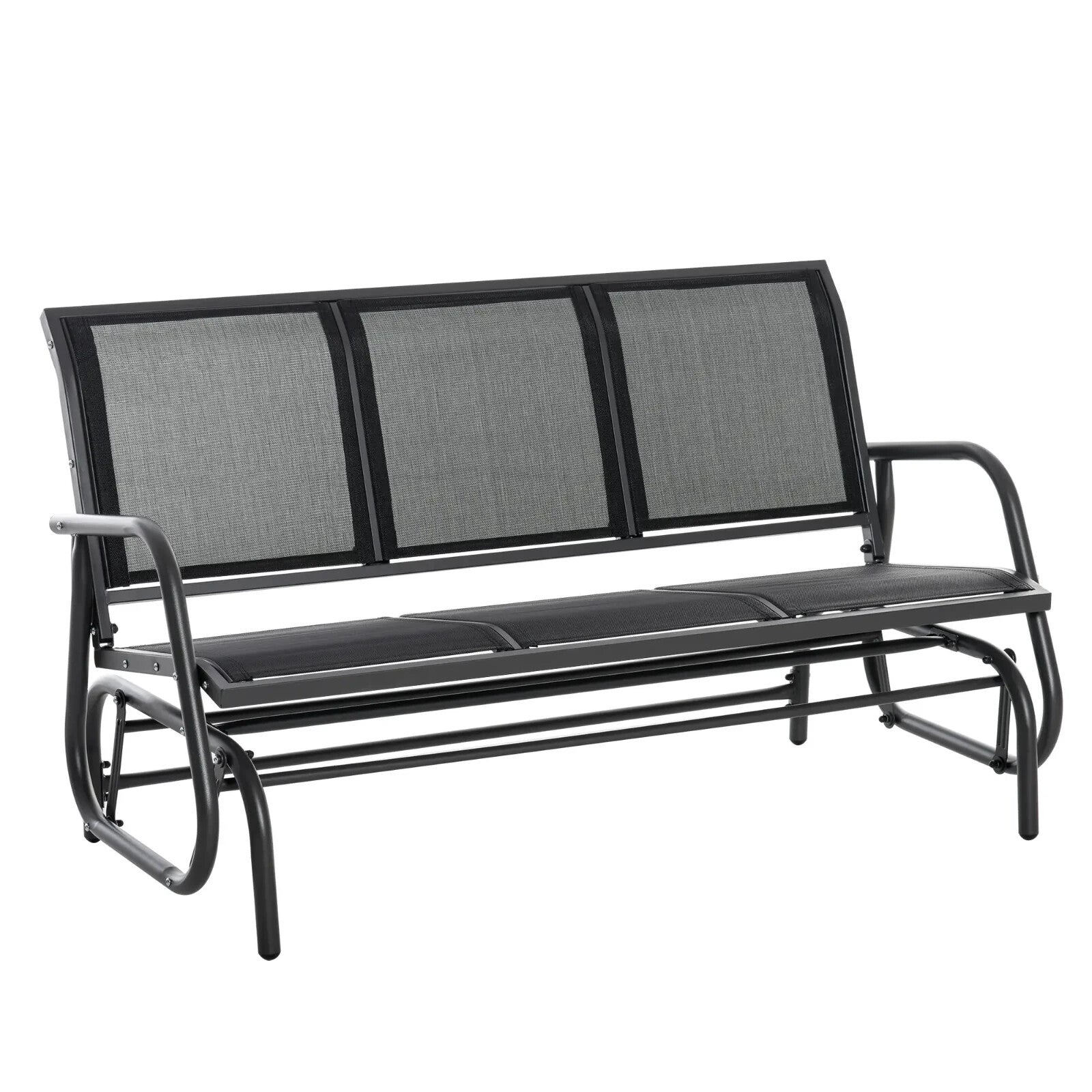 3 Seater Garden Glider Rocking Chair Bench Patio Furniture with Texteline Seat - Home and Garden Furniture Shop - #rustic - furniture#