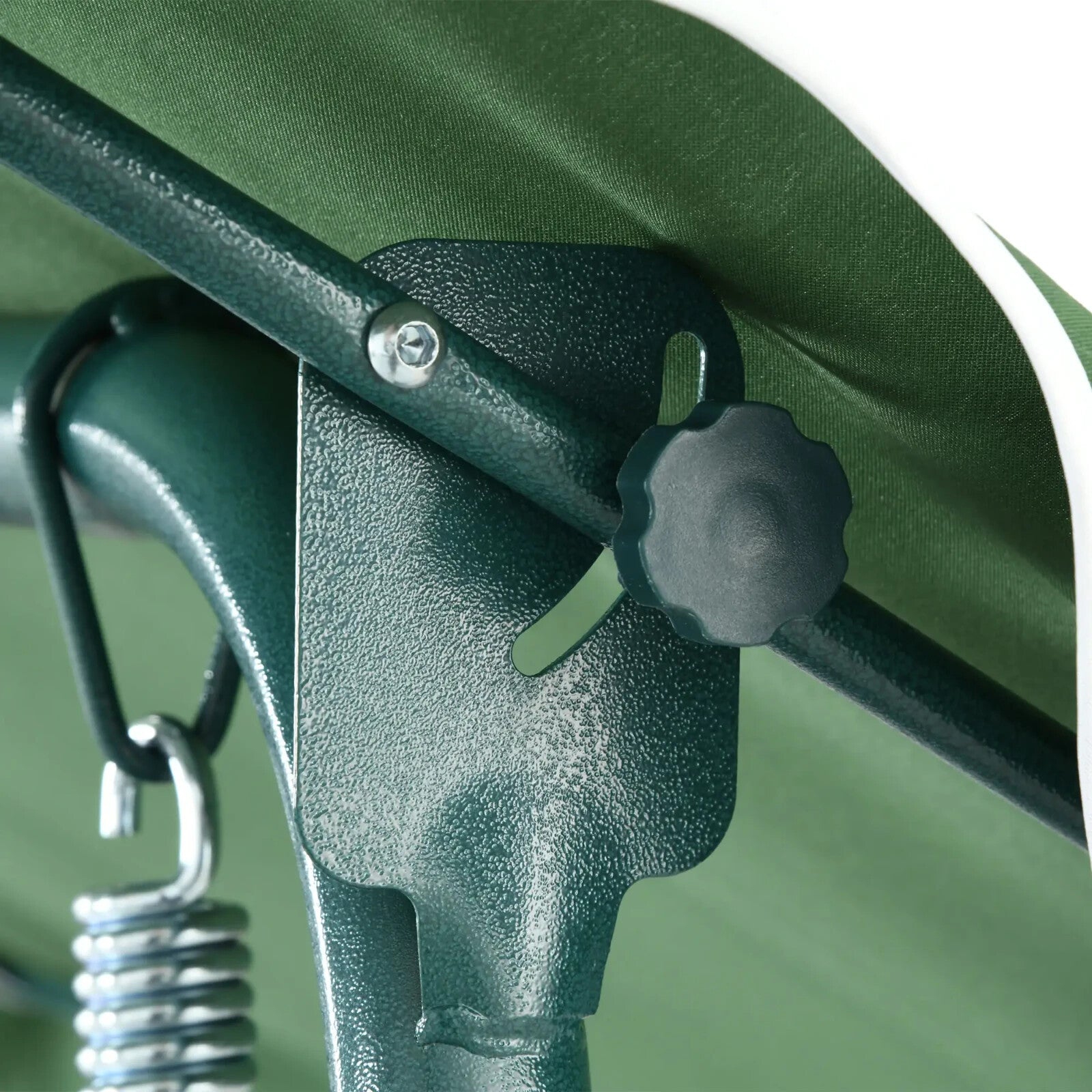 3 Seater Garden Swing Seat Chair w/Adjustable Canopy & Metal Frame Outdoor Bench - Home and Garden Furniture Shop - rustic - furniture