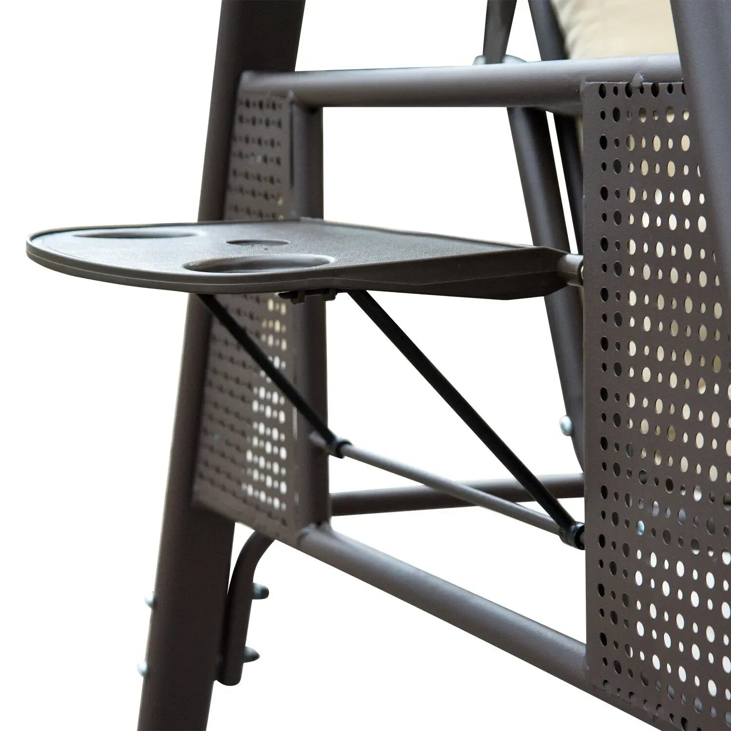 3 Seater Outdoor Garden Swing Chair with Steel Frame Patio Seat Bench w/ Canopy - Home and Garden Furniture Shop - rustic - furniture